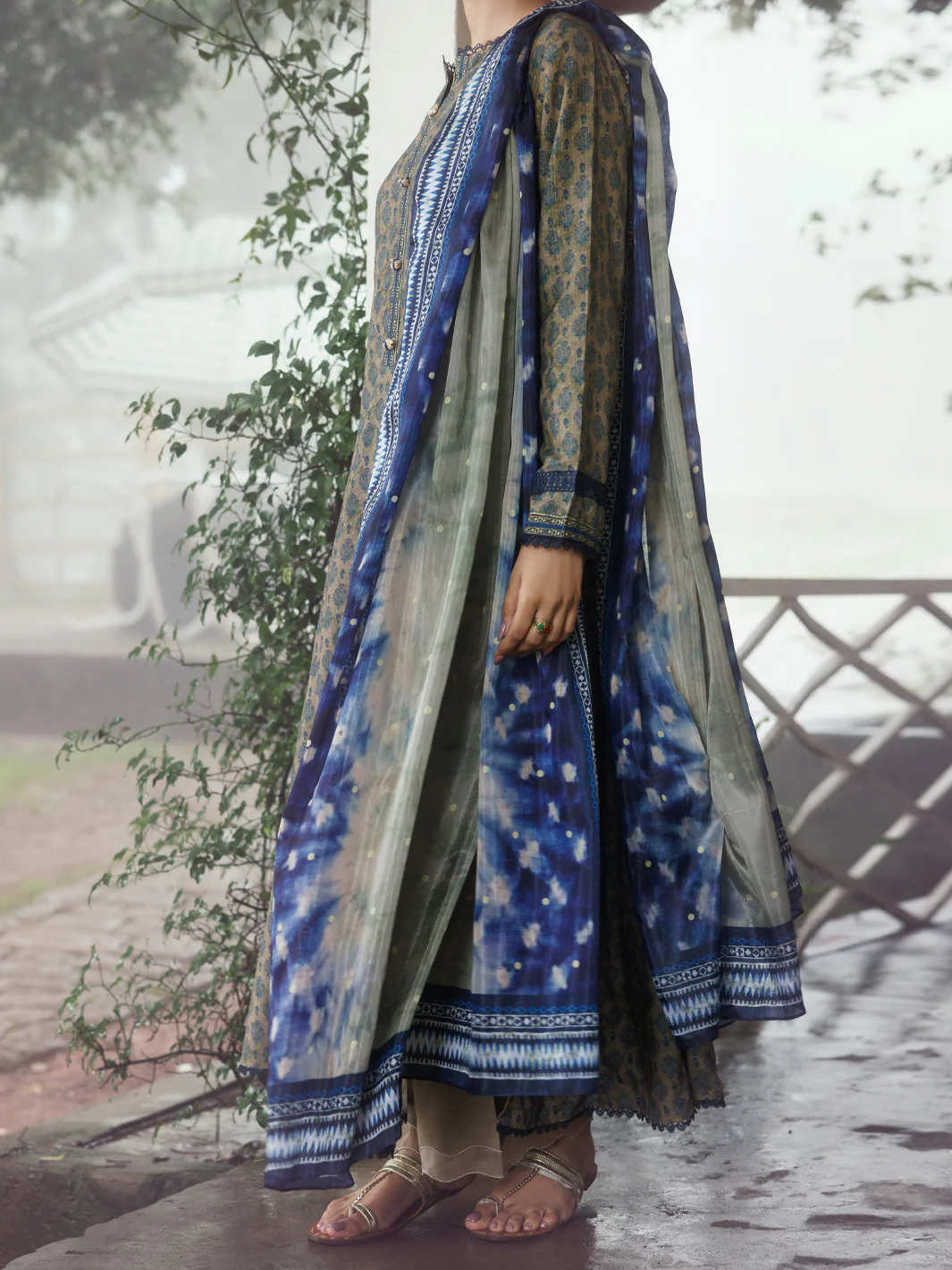 Sage Green Khaddar 2Pc Unstitched - AWP-2PS-LKD-838 - Image 2
