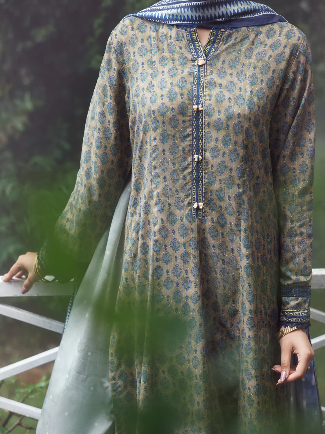Sage Green Khaddar 2Pc Unstitched - AWP-2PS-LKD-838 - Image 3