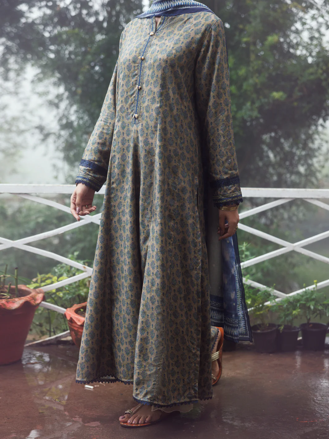 Sage Green Khaddar 2Pc Unstitched - AWP-2PS-LKD-838 - Image 4