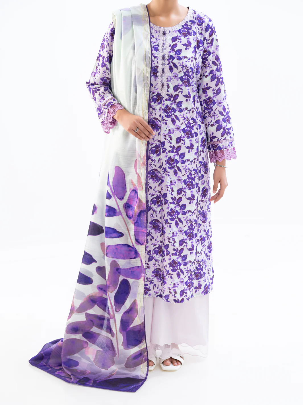 Purple Cambric 2Pc Unstitched - AWP-2PS-LKD-UN-902 - Image 3