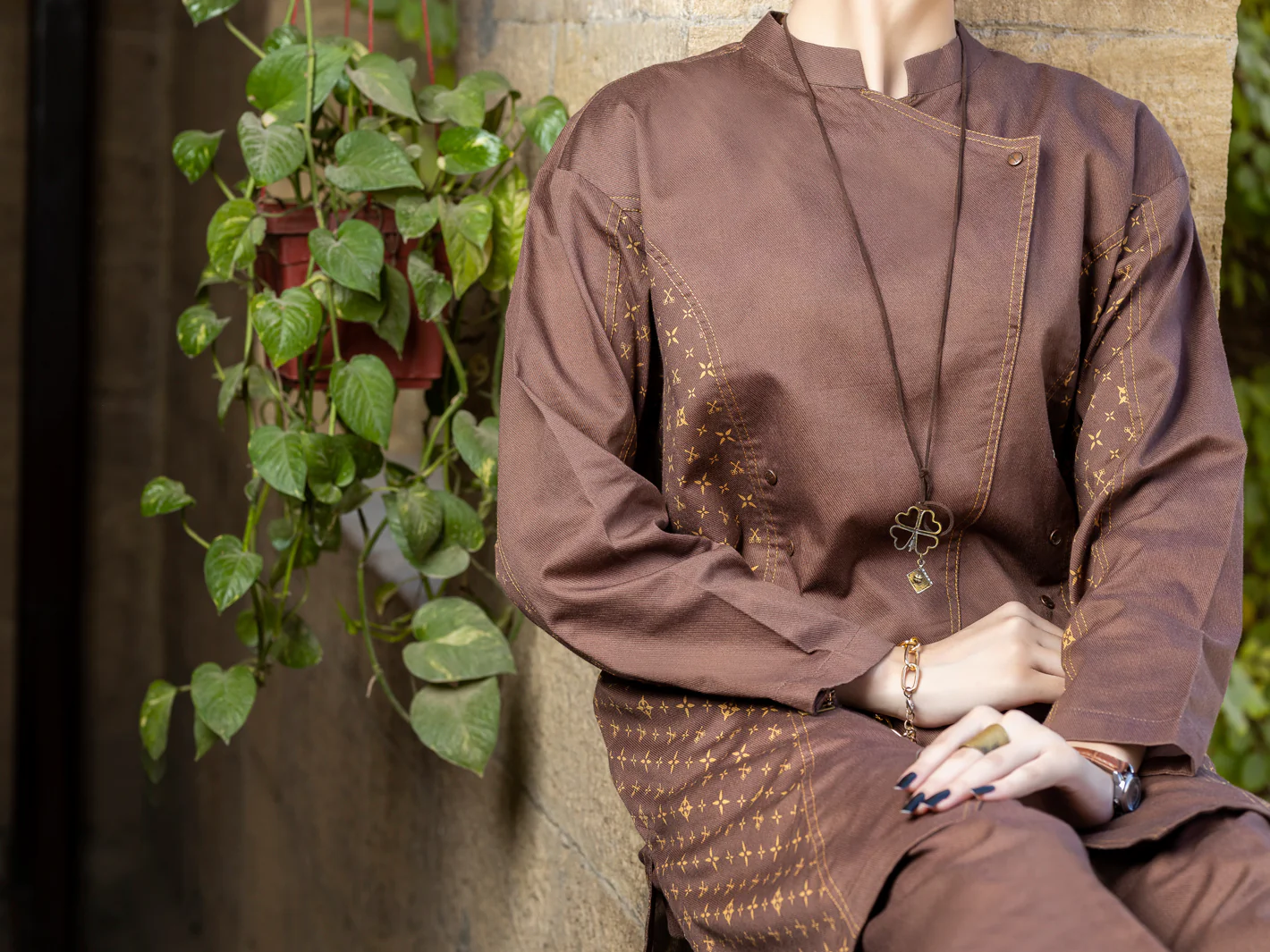 Brown Twill 2 Piece Stitched - AWP-2PS-LKS-389 - Image 3