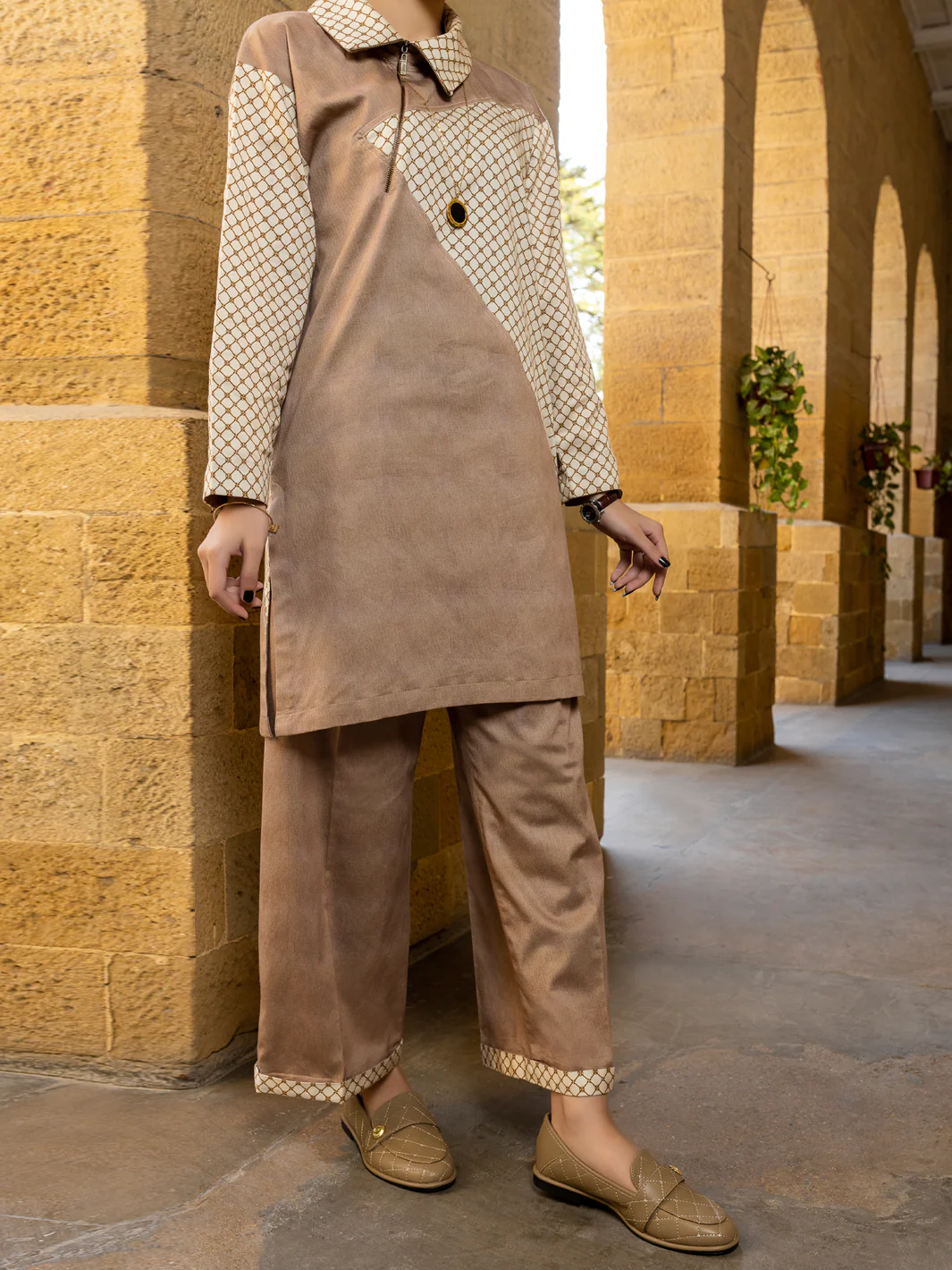 Cream 2 Piece Stitched - AWP-2PS-LKS-390 - Image 6