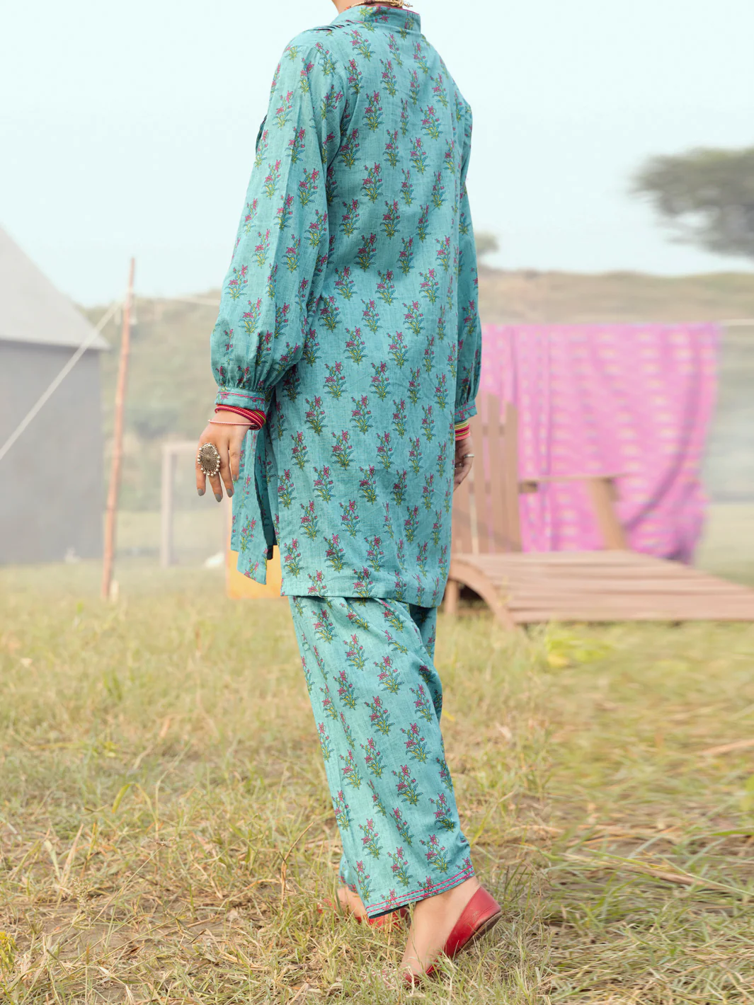 Sea Green Cambric 2 Piece Stitched - AWP-2PS-LKS-524 - Image 2