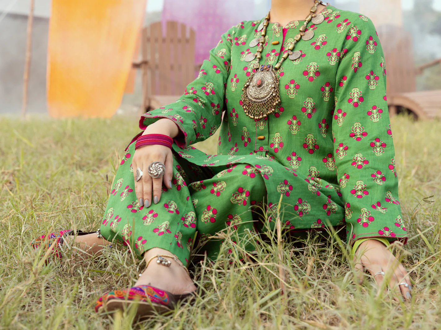 Green Cambric 2 Piece Stitched - AWP-2PS-LKS-527 - Image 4