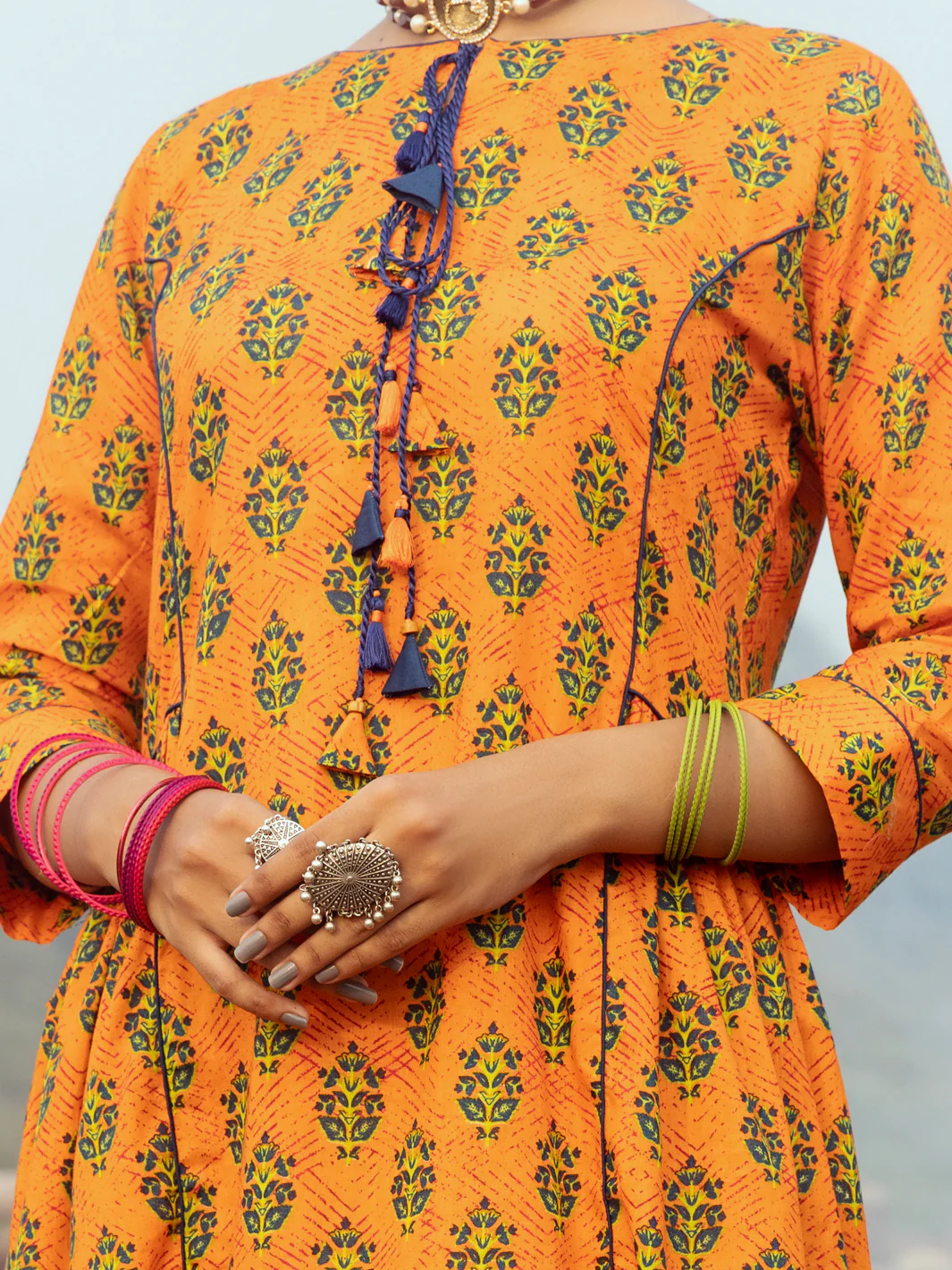 Orange Cambric 2 Piece Stitched - AWP-2PS-LKS-528 - Image 4