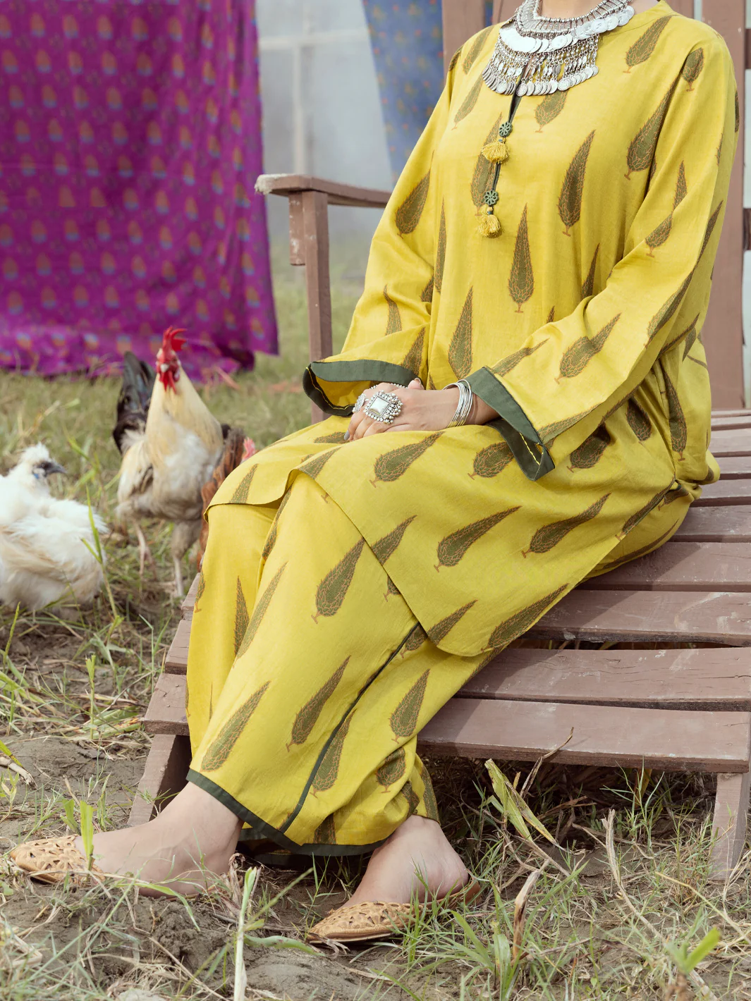 Lime Cambric 2 Piece Stitched - AWP-2PS-LKS-530 - Image 4