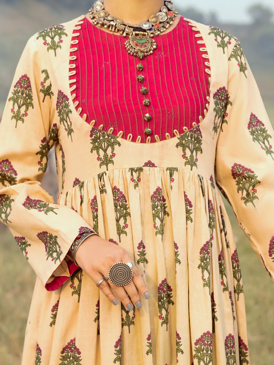 Beige Cambric 2 Piece Stitched - AWP-2PS-LKS-531 - Image 3