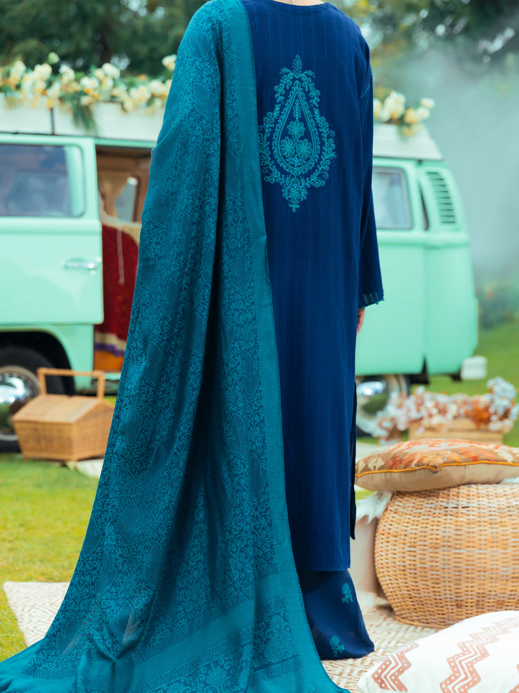 Navy Blue Dobby Co-Ord Set - AWP-2PS-LKS-617 - Image 3