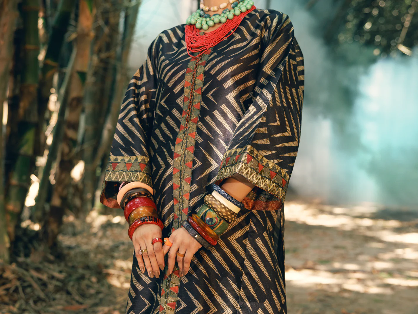 Black Raw Silk 2Pc Stitched - AWP-2PS-LKS-679 - Image 4