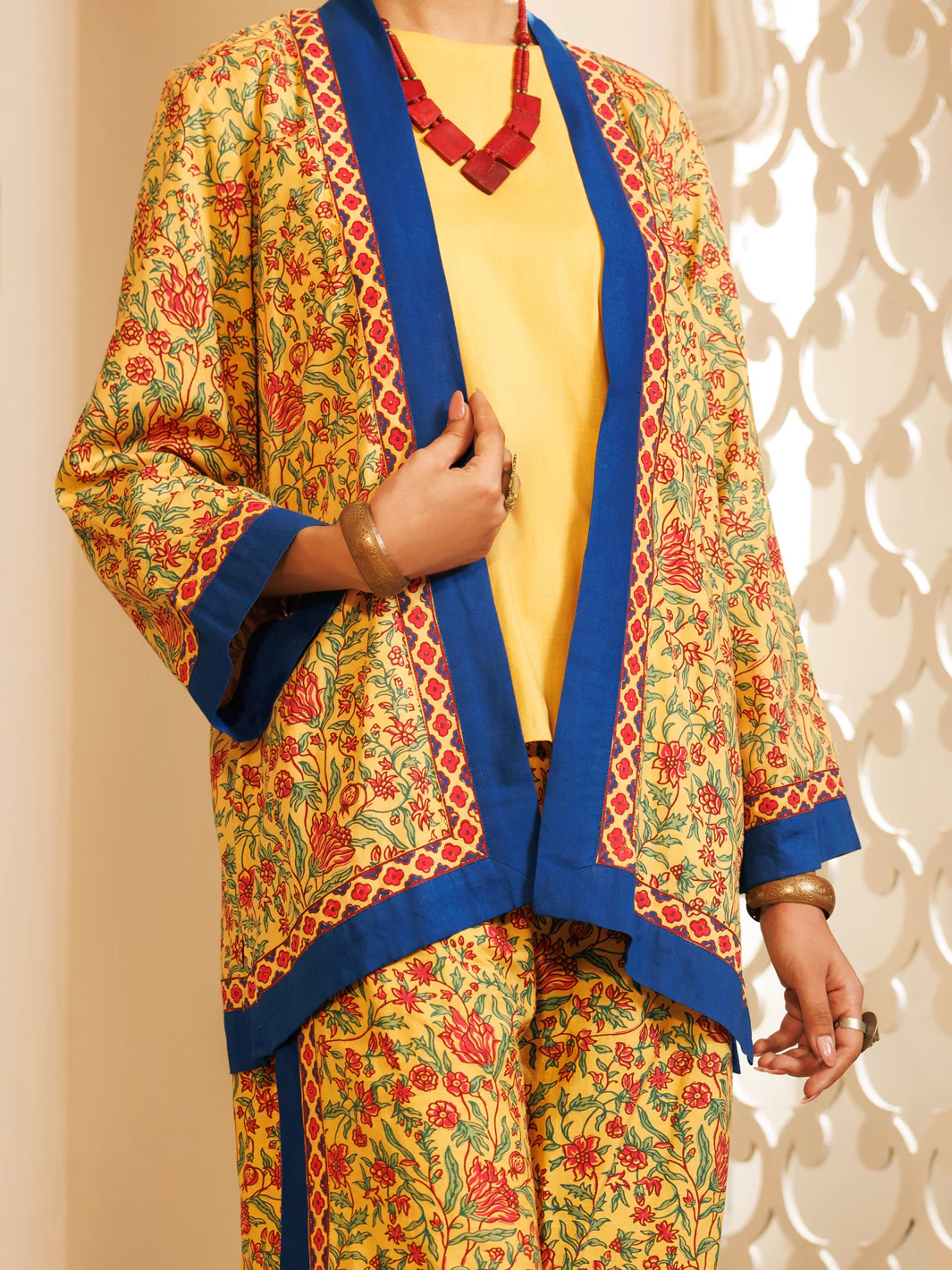 Yellow Cambric 2Pc Stitched - AWP-2PS-LKS-702 - Image 3
