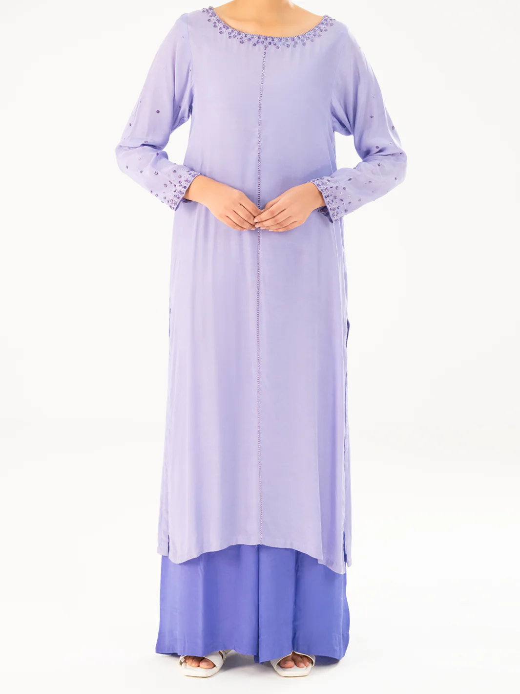 Light Purple Thai Silk 2Pc Stitched - AWP-2PS-LKS-823