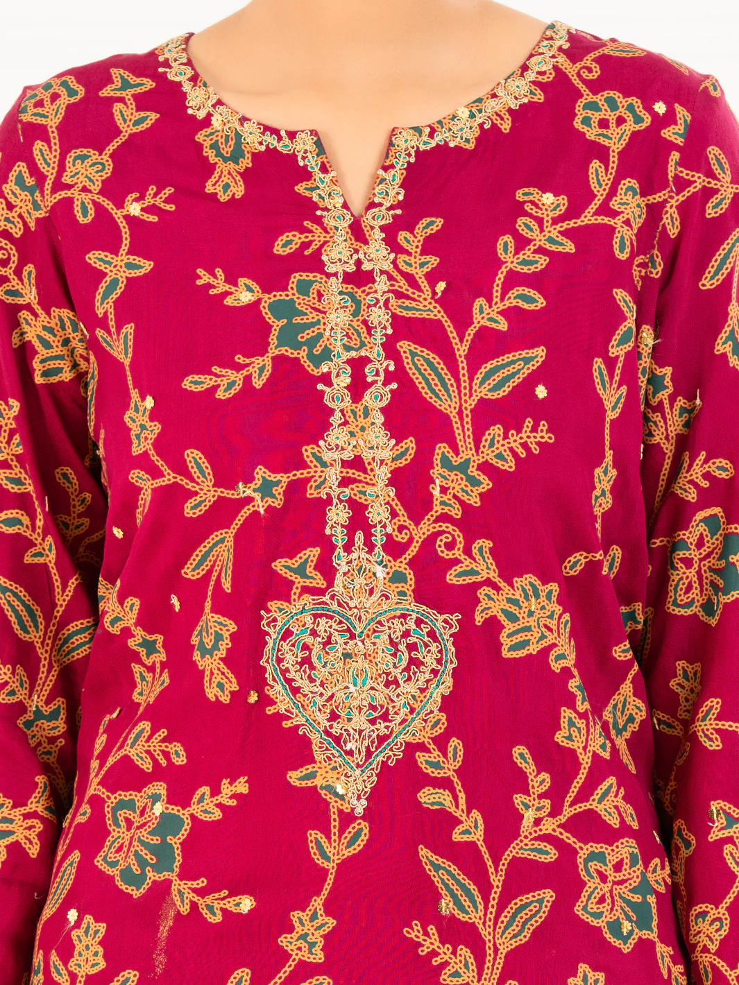Fuchsia Viscose 2Pc Stitched - AWP-2PS-LKS-826 - Image 3