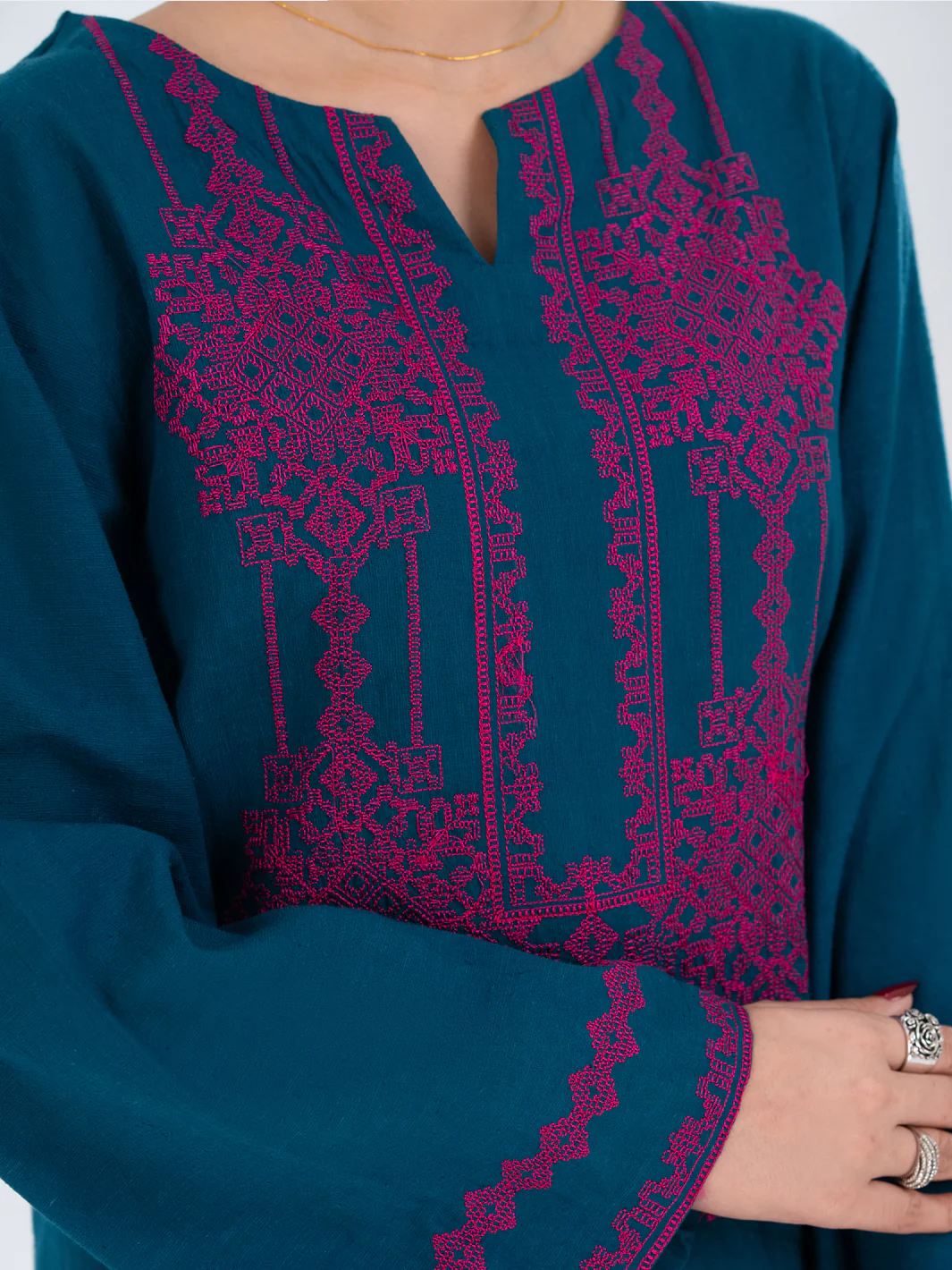Turquoise Karandi 2Pc Stitched - AWP-2PS-LKS-830 - Image 5
