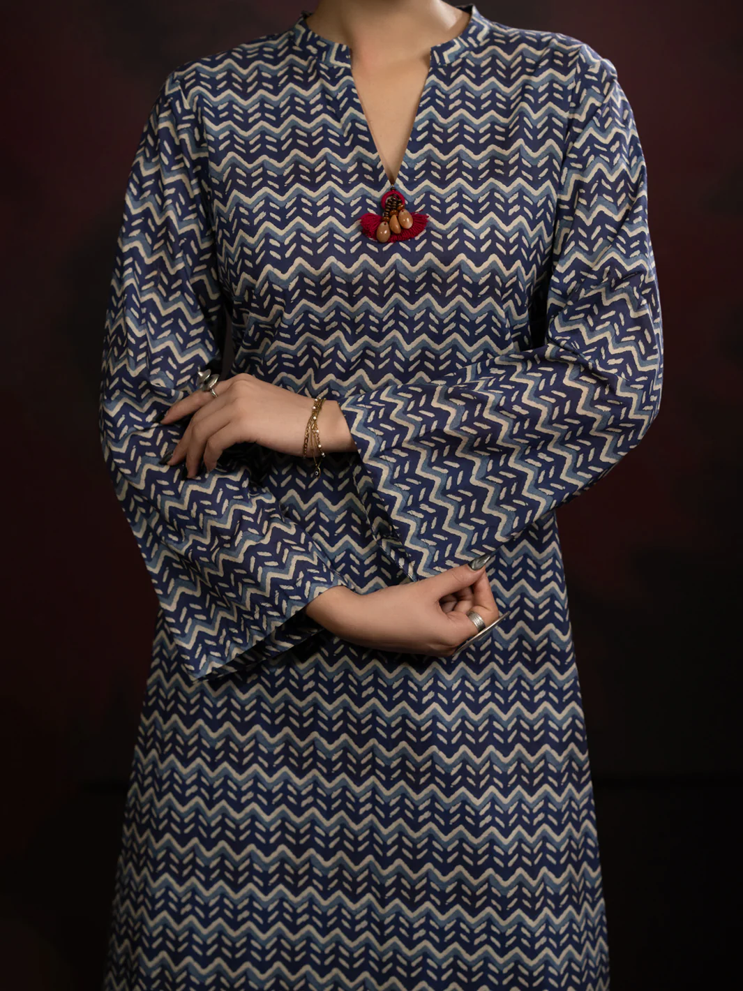 Blue Cambric 2Pc Stitched - AWP-2PS-SLKS-806 - Image 4