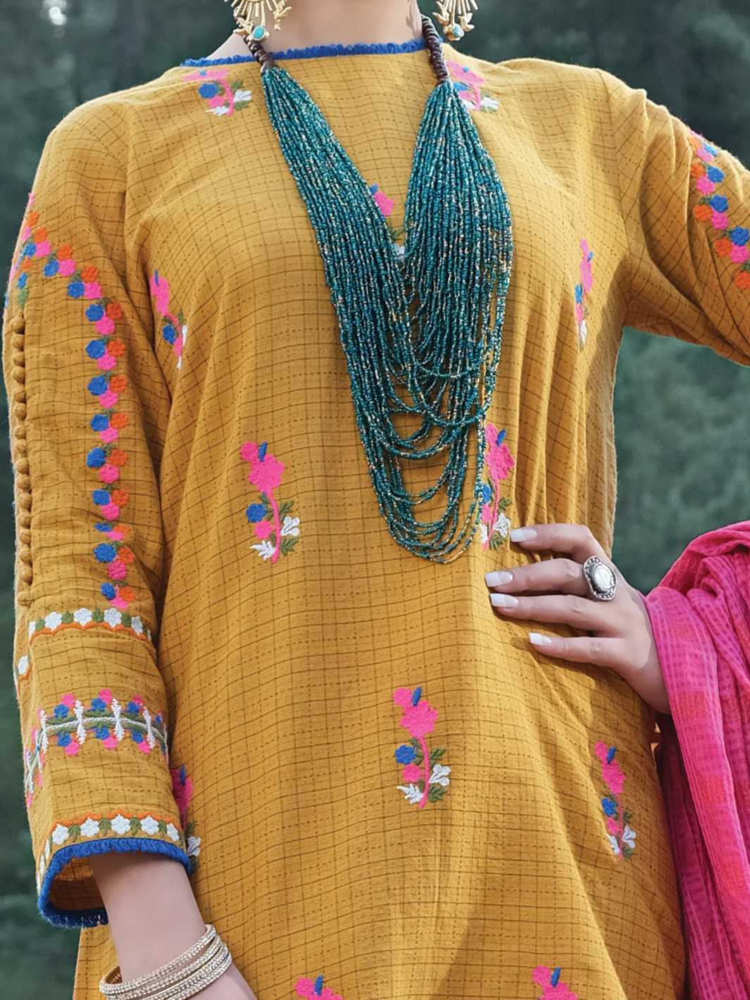 Mustard Yarn-Dyed 3 Piece Stitched - AWP-3PS-275/S - Image 2