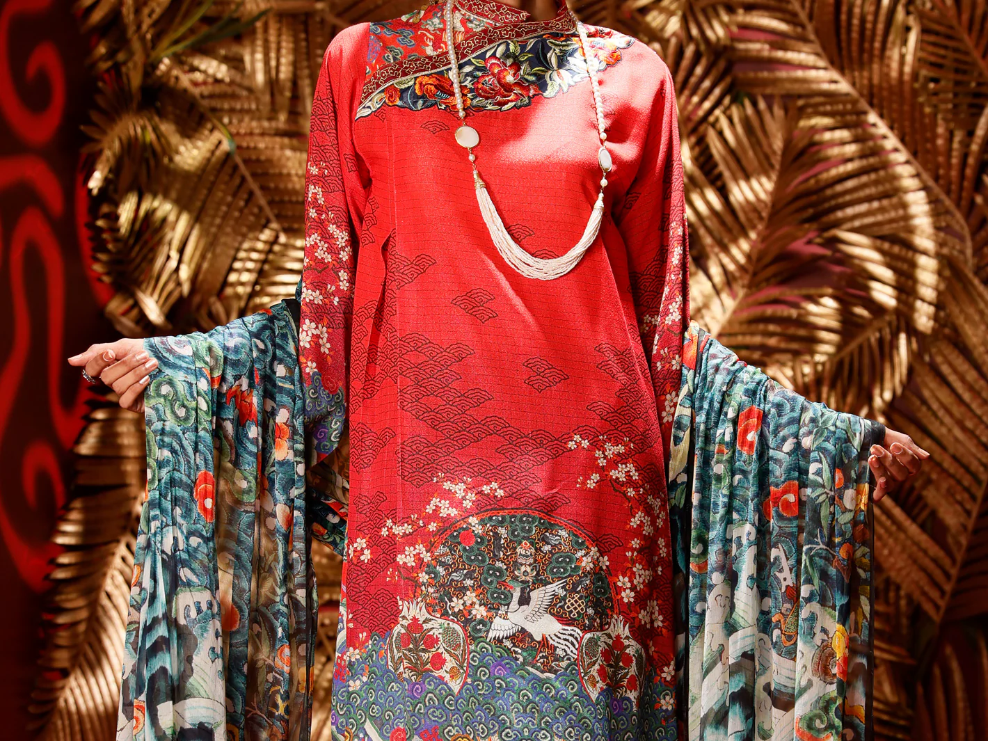 Red Karandi 3 Piece Stitched - AWP-3PS-277 - Image 3