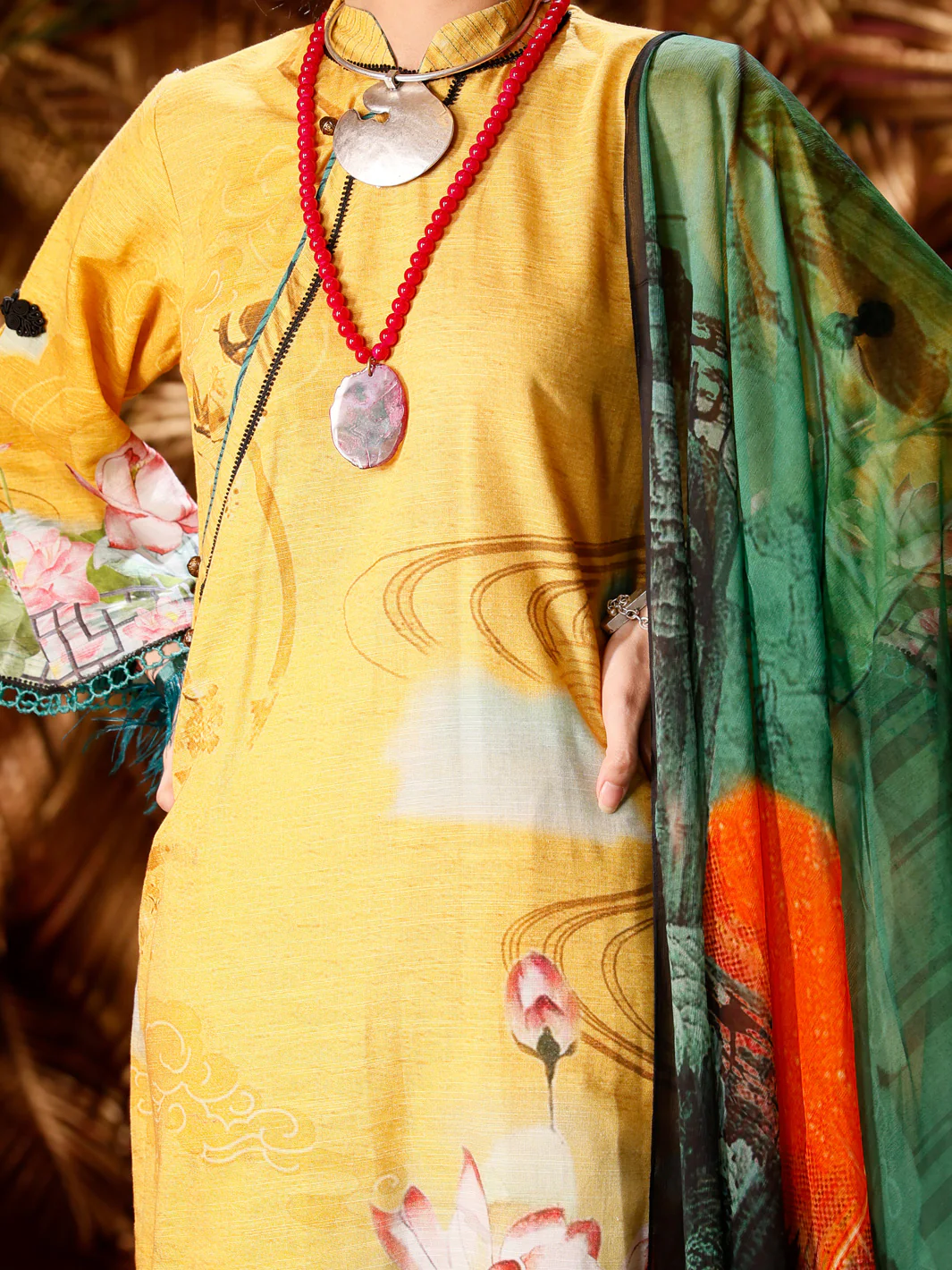 Yellow Khaddar 3 Piece Stitched - AWP-3PS-283 - Image 2