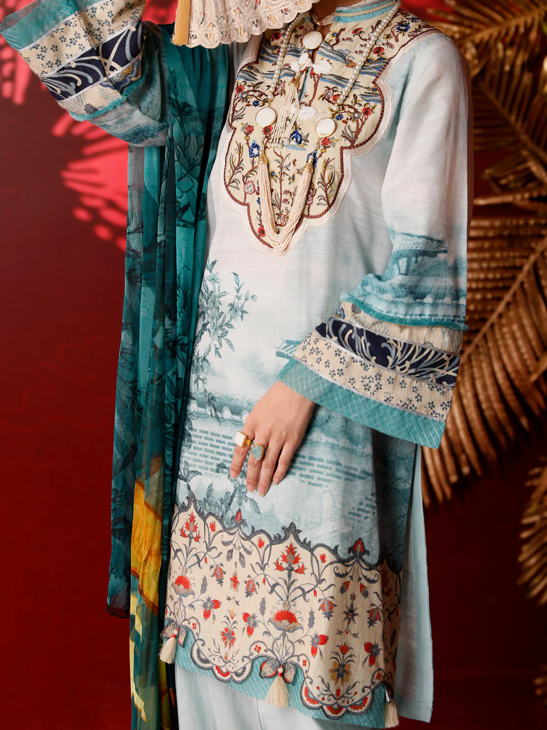 Aqua Khaddar 3 Piece Stitched - AWP-3PS-284 - Image 2