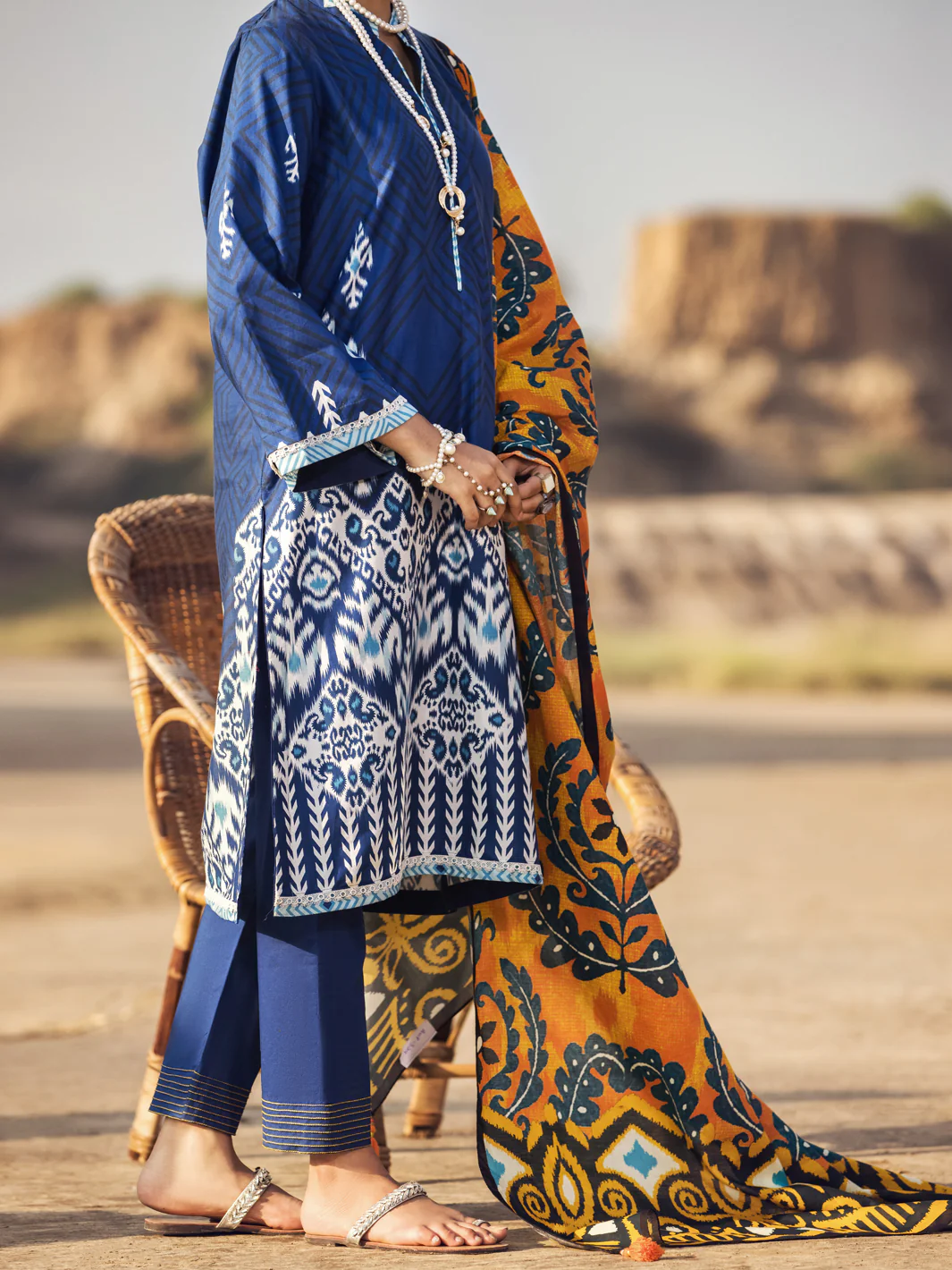 Blue Cambric 3 Piece Stitched - AWP-3PS-324 - Image 6