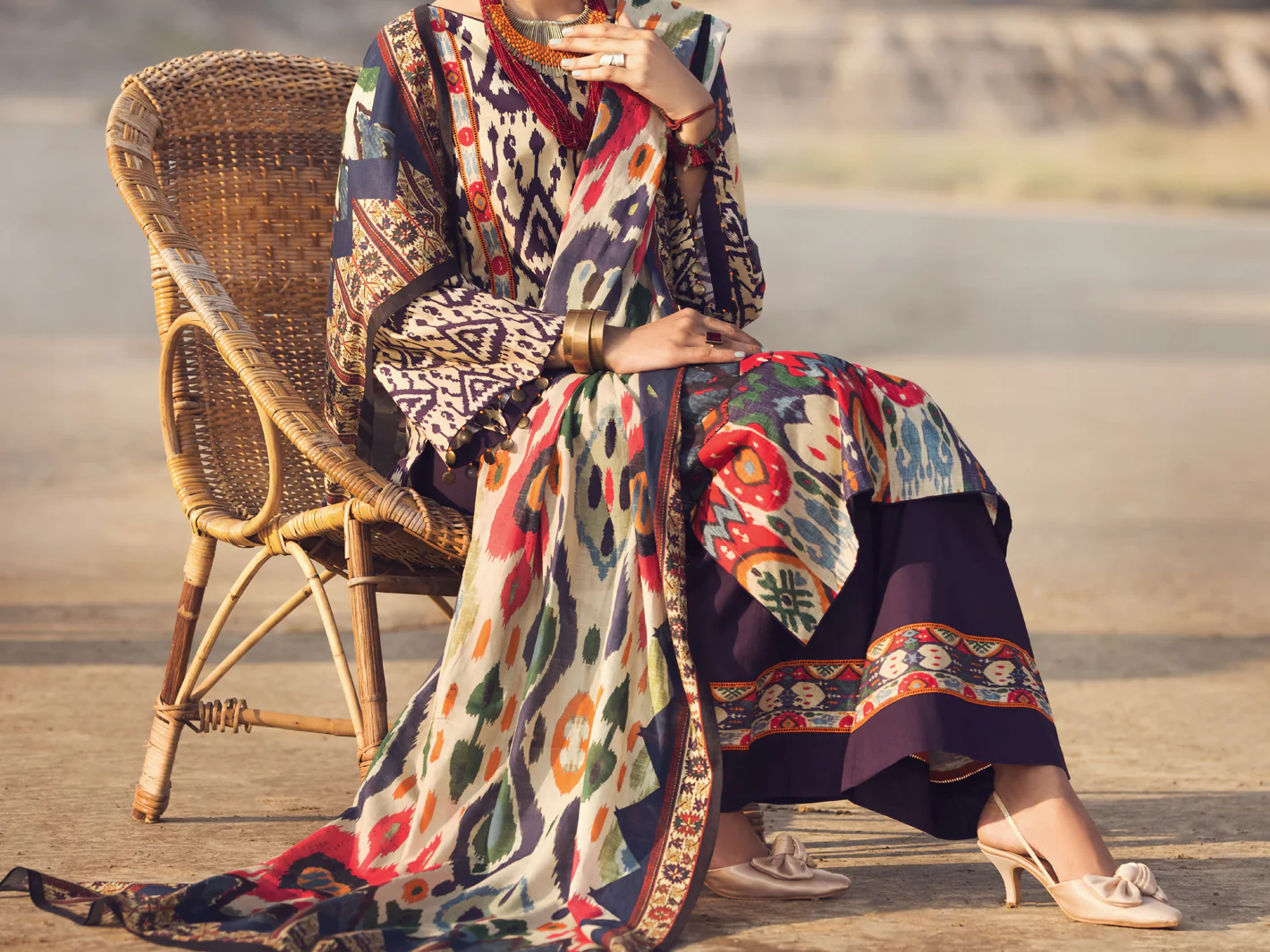 Purple Cambric 3 Piece Unstitched - AWP-3PS-325 - Image 4