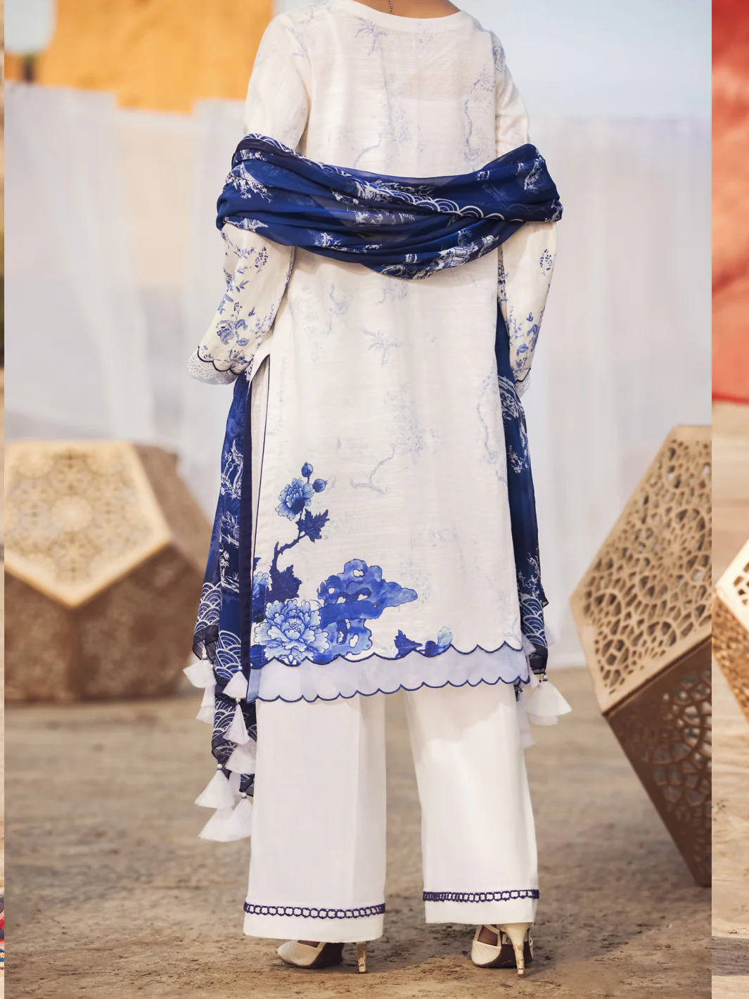 Blue Khaddar 3 Piece Stitched - AWP-3PS-344 - Image 2