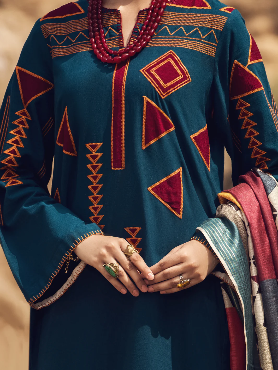 Blue Karandi 3 Piece Stitched - AWP-3PS-351 - Image 5