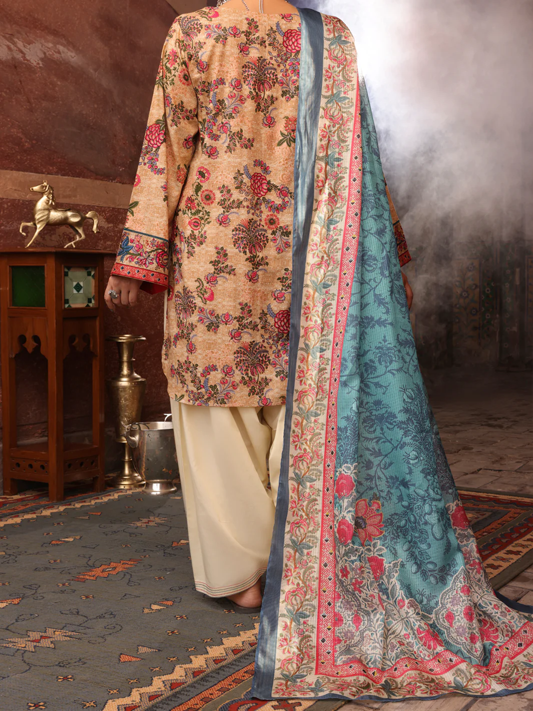 Beige Cambric 3 Piece Stitched - AWP-3PS-403 - Image 2
