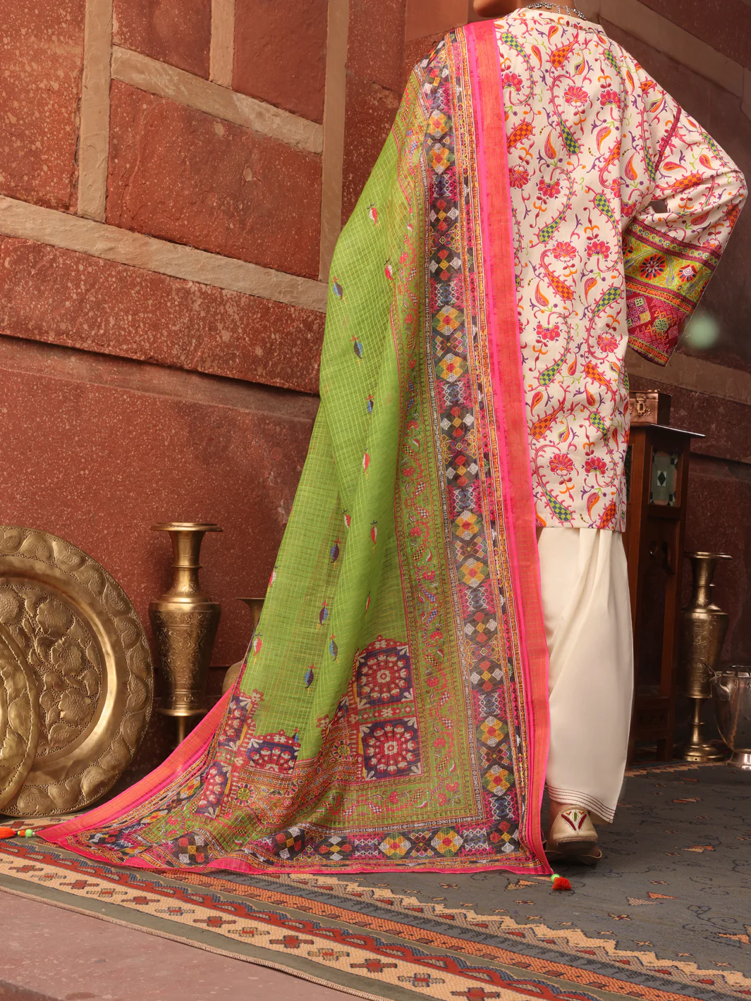 Ivory Cambric 3 Piece Stitched - AWP-3PS-407 - Image 2