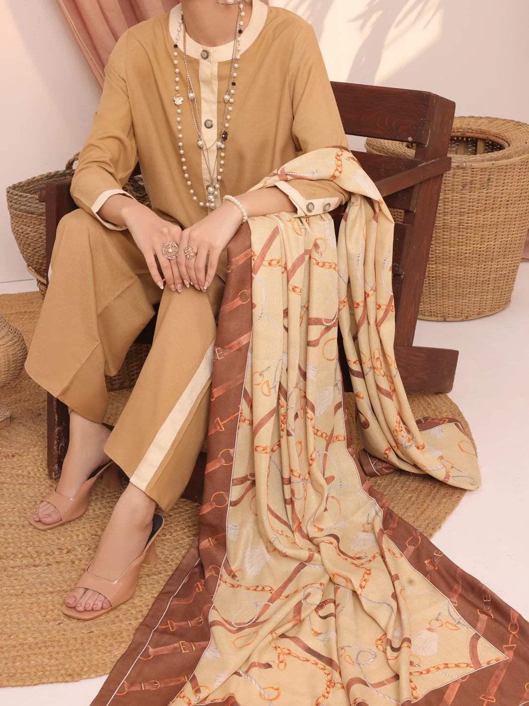 Khaki Twill 3 Piece Stitched - AWP-3PS-436 - Image 5
