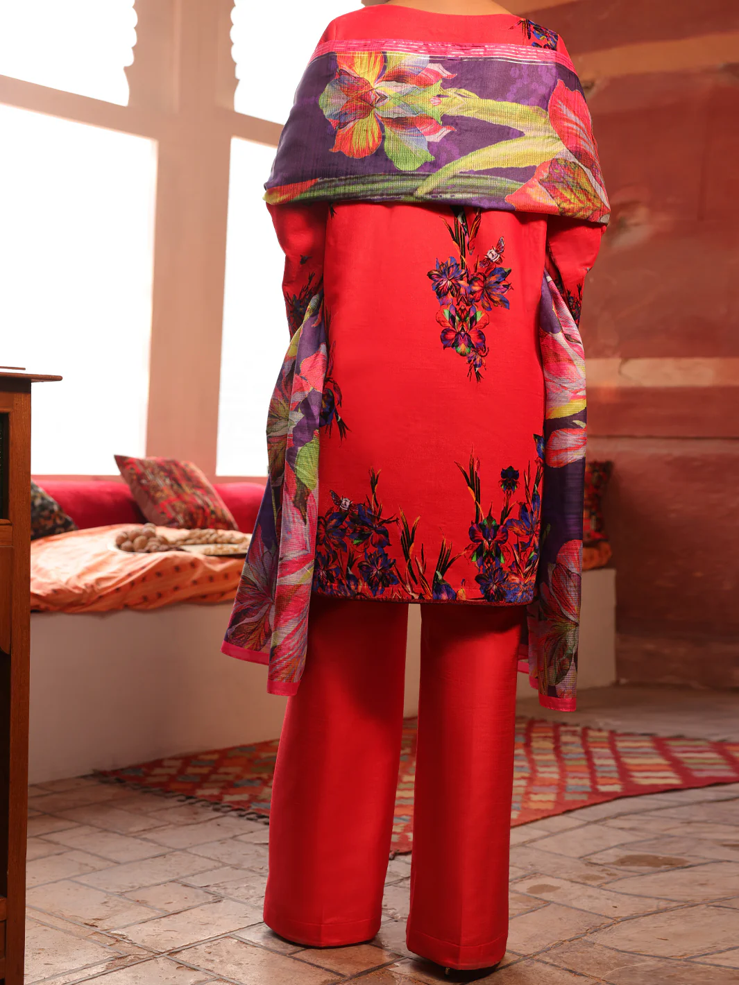Orange Velvet 3 Piece Stitched - AWP-3PS-447 - Image 2