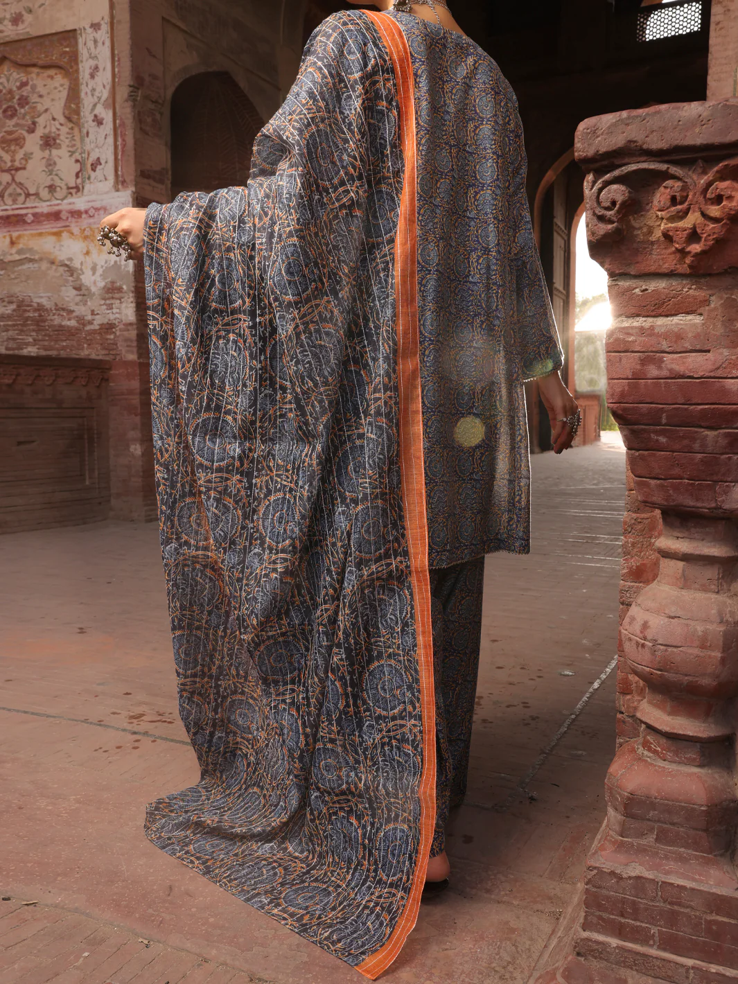 Blue Cambric Stitched 3 Piece - AWP-3PS-501 - Image 2