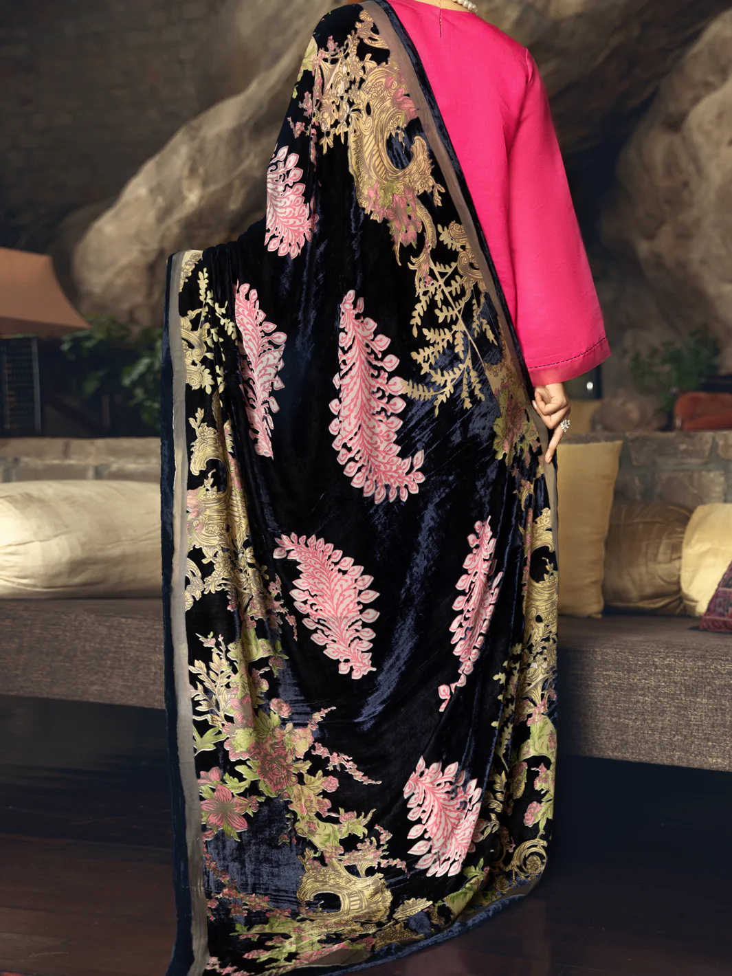 Pink Jacquard 3Pc Stitched - AWP-3PS-541 - Image 5
