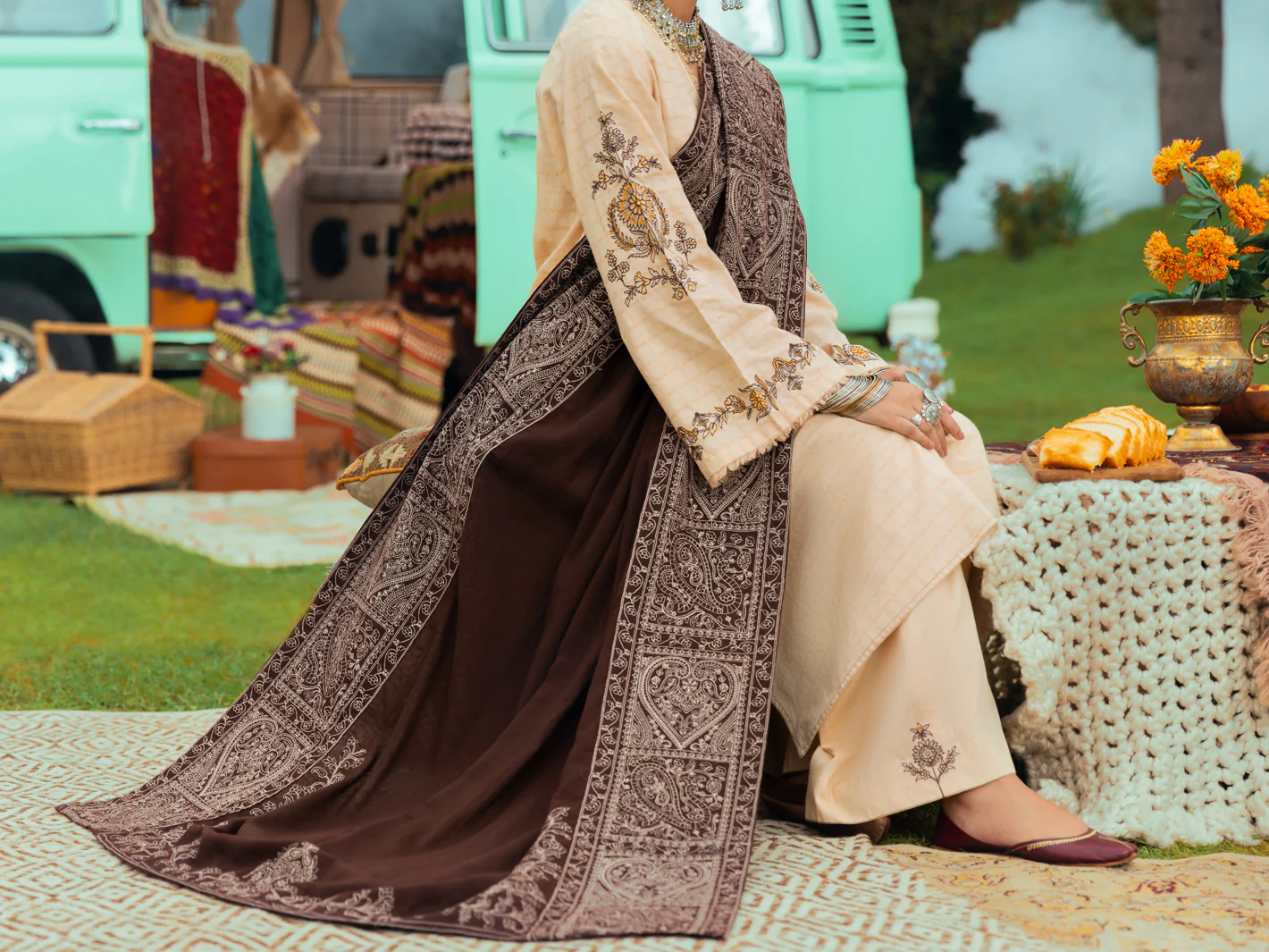 Cream Dobby 3 Piece Stitched - AWP-3PS-551 - Image 3