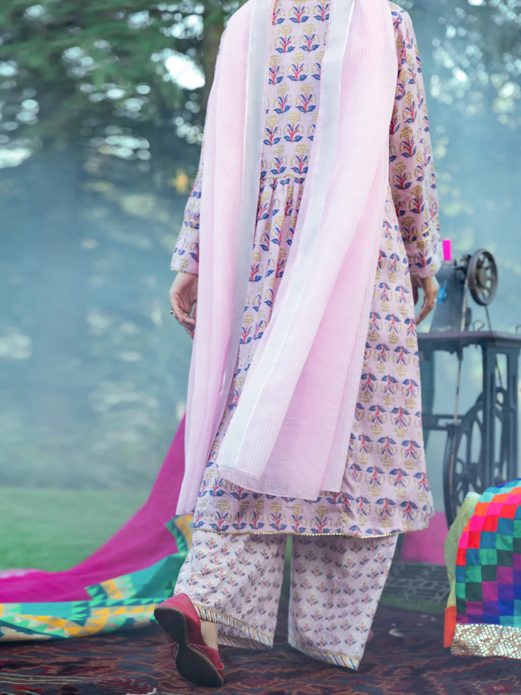 Light Pink Cambric 3 Piece Stitched - AWP-3PS-576 - Image 2