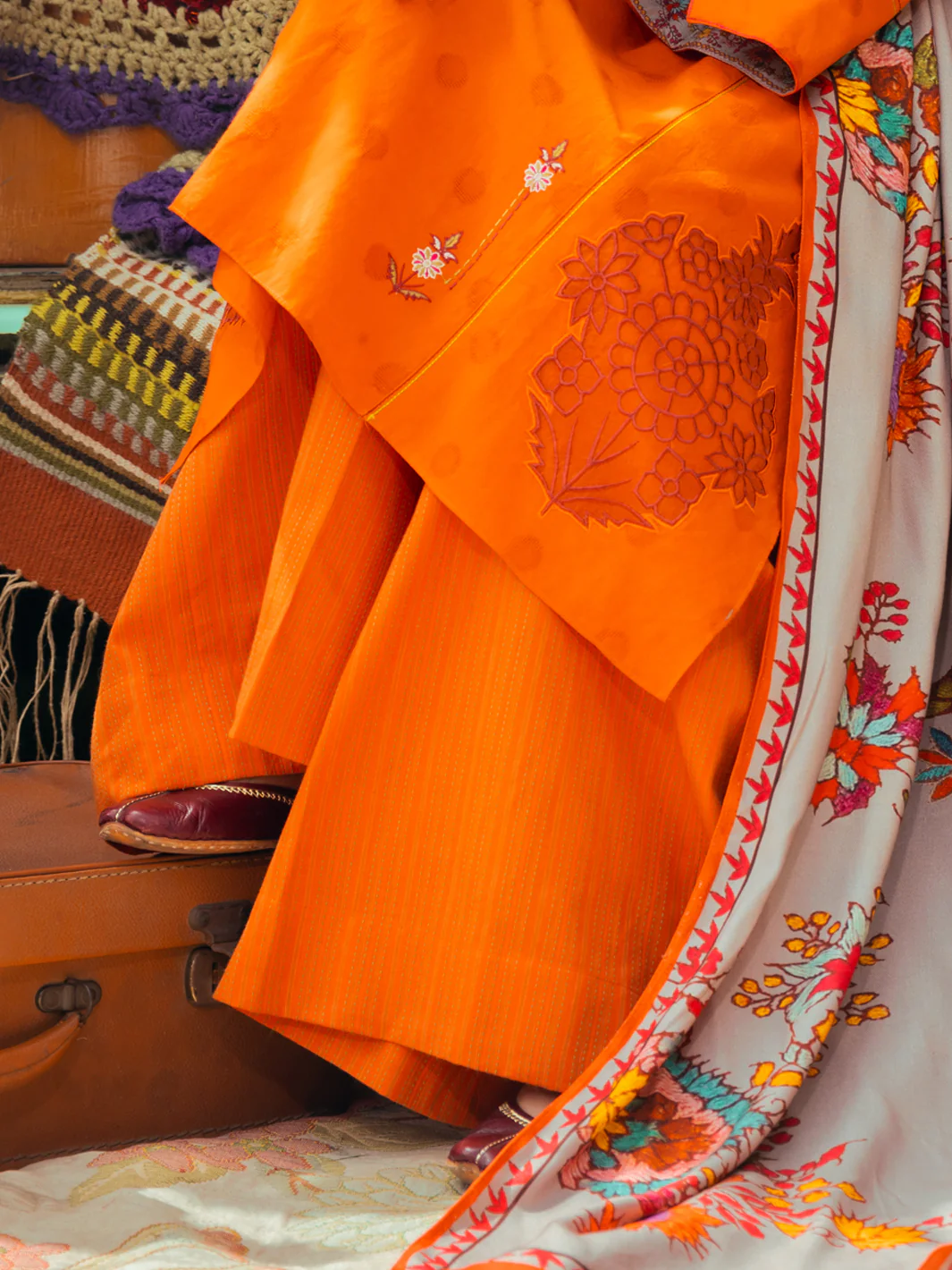 Orange Dobby 3 Piece Stitched - AWP-3PS-622 - Image 5