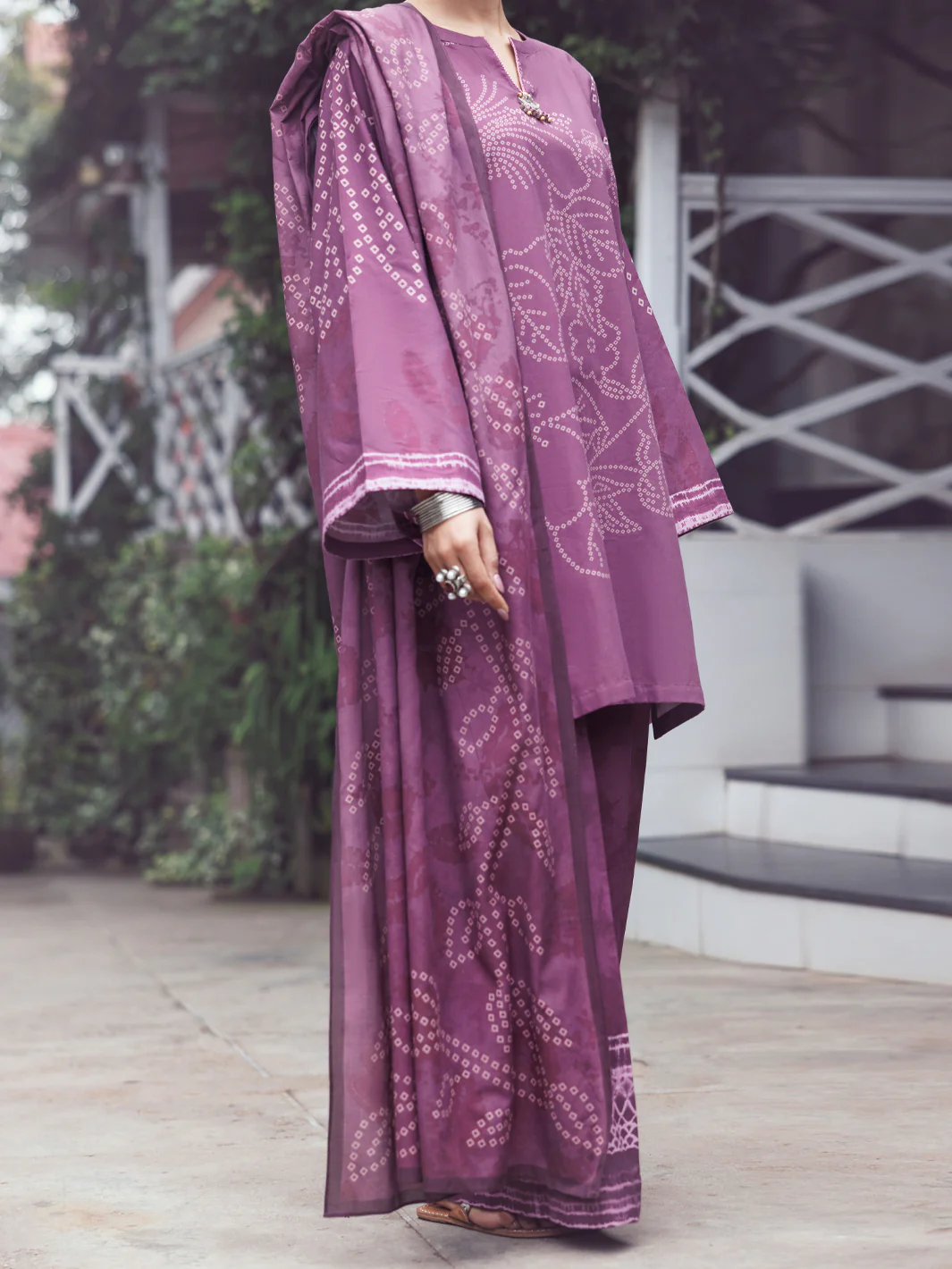 Purple Lawn 3Pc Stitched - AWP-3PS-666 - Image 2