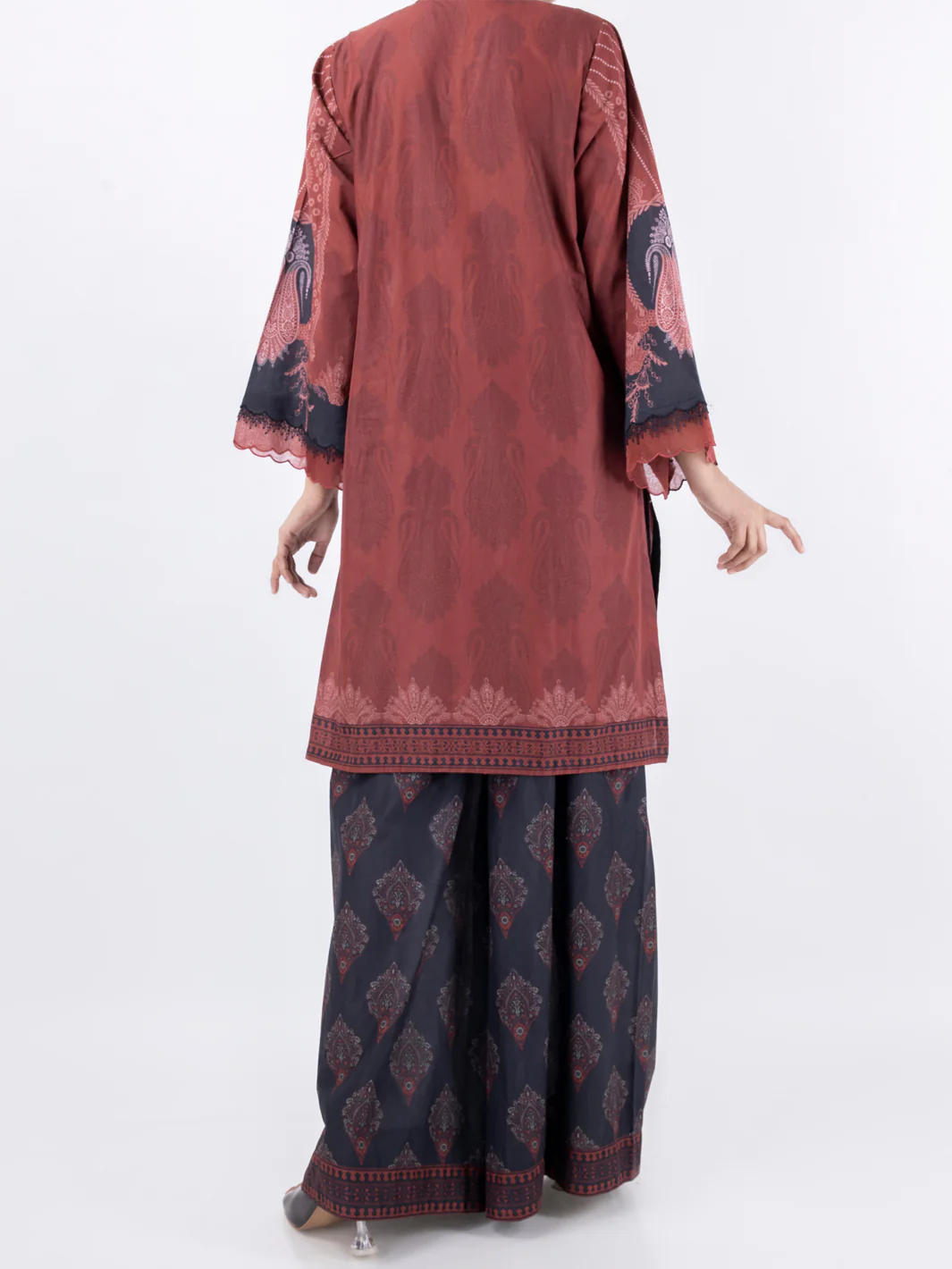 Maroon Cambric 3Pc Stitched - AWP-3PS-691 - Image 2
