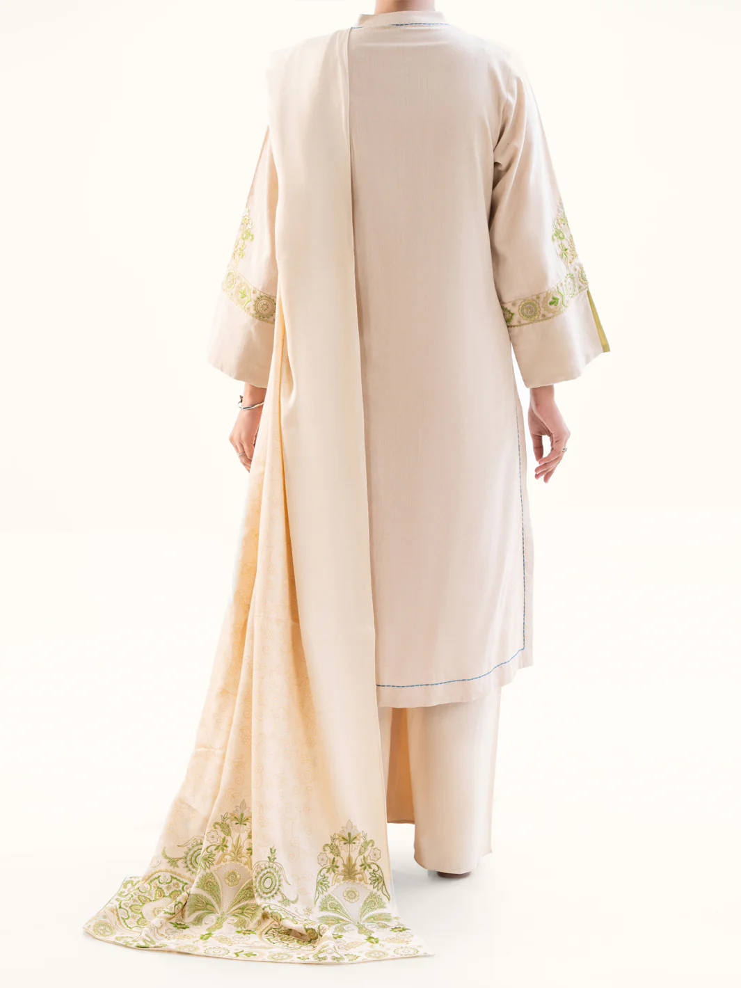 Off White Dobby 3Pc Unstitched - AWP-3PS-697 - Image 2