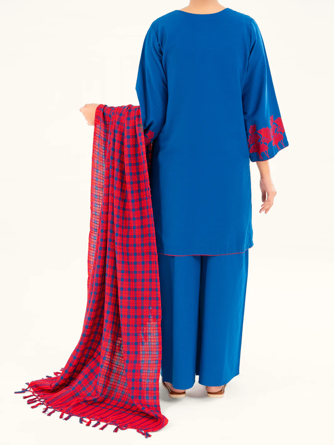 Blue Light Khaddar 3Pc Stitched - AWP-3PS-773 - Image 4