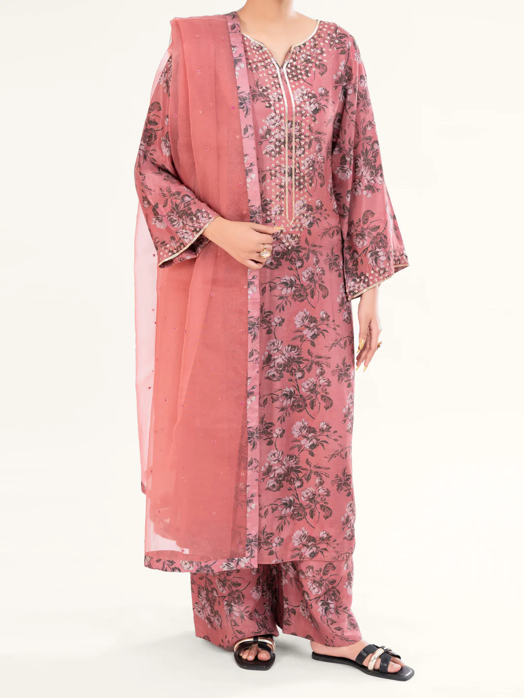 Tea Pink Viscose 3Pc Stitched - AWP-3PS-780 - Image 4