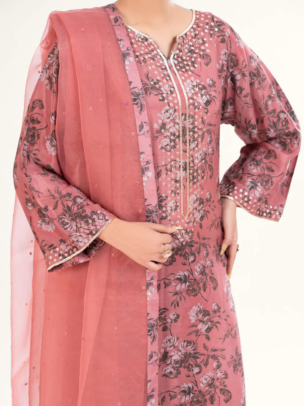Tea Pink Viscose 3Pc Stitched - AWP-3PS-780 - Image 6