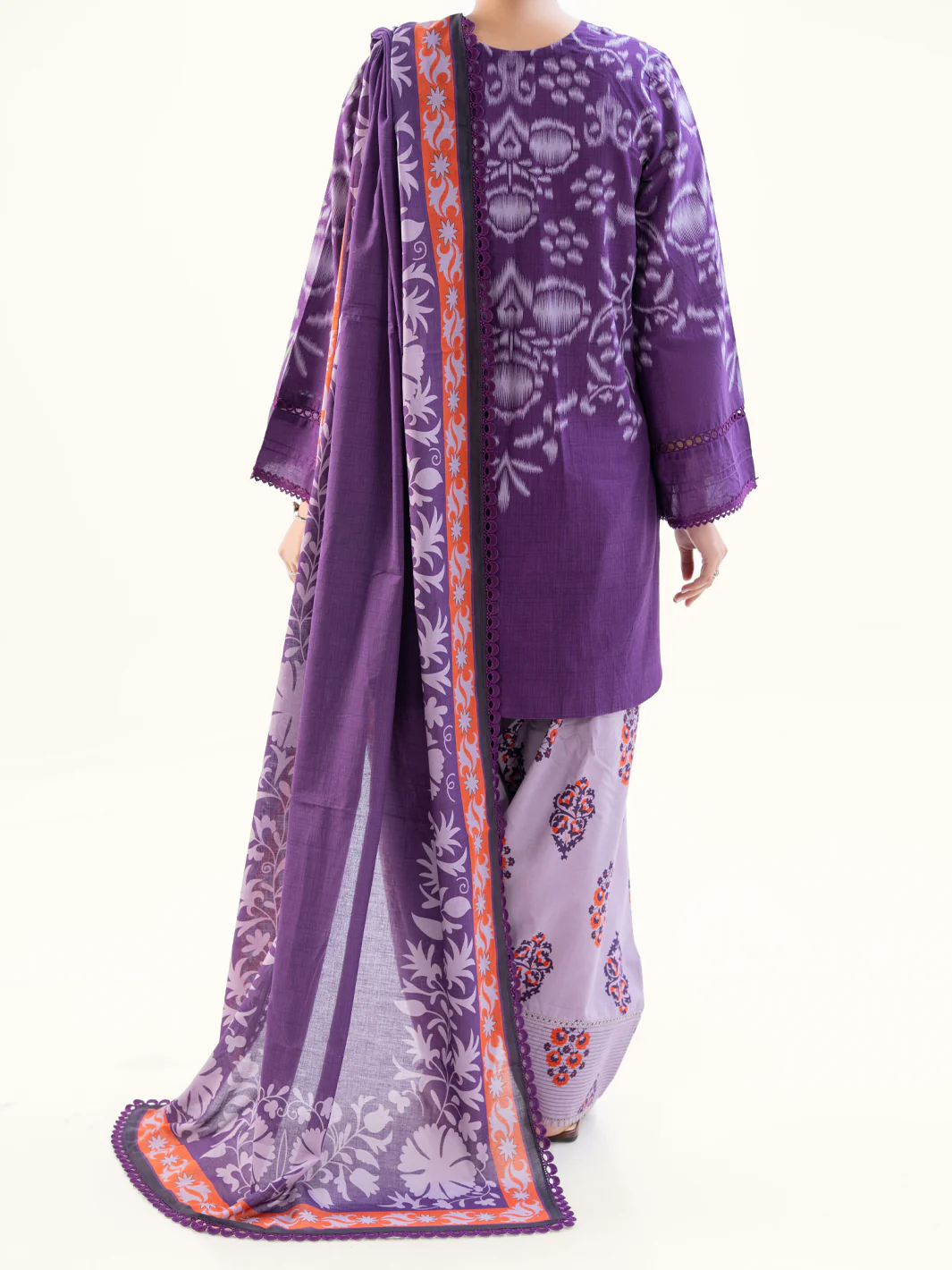 Plum Cambric 3Pc Unstitched - AWP-3PS-791 - Image 5