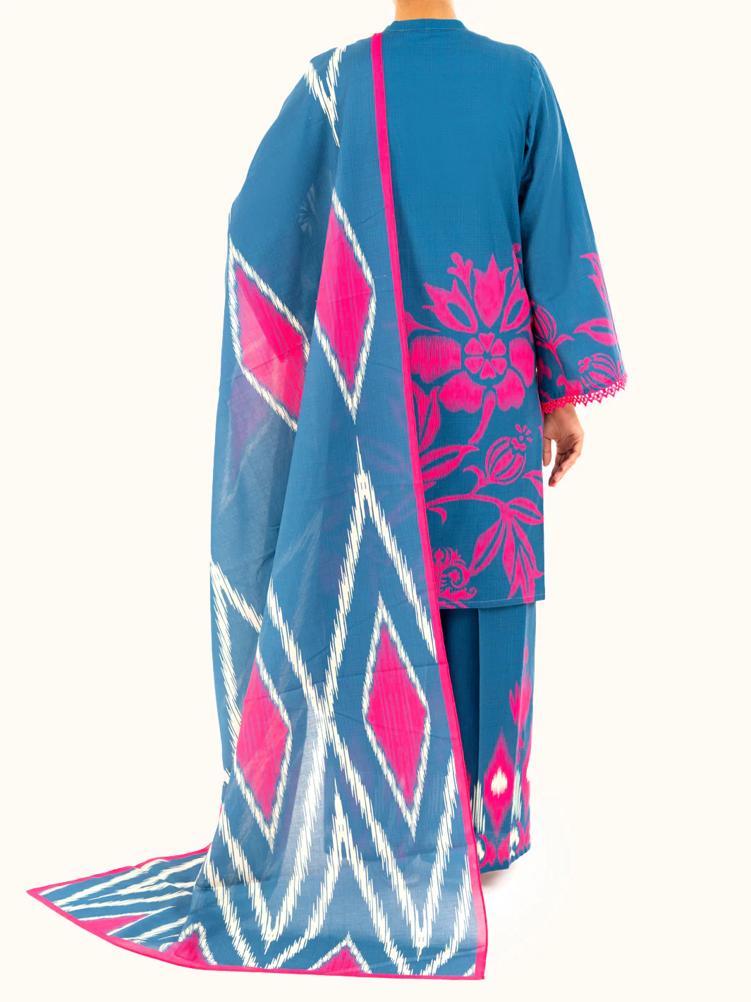 Blue Cambric 3Pc Unstitched - AWP-3PS-793 - Image 2