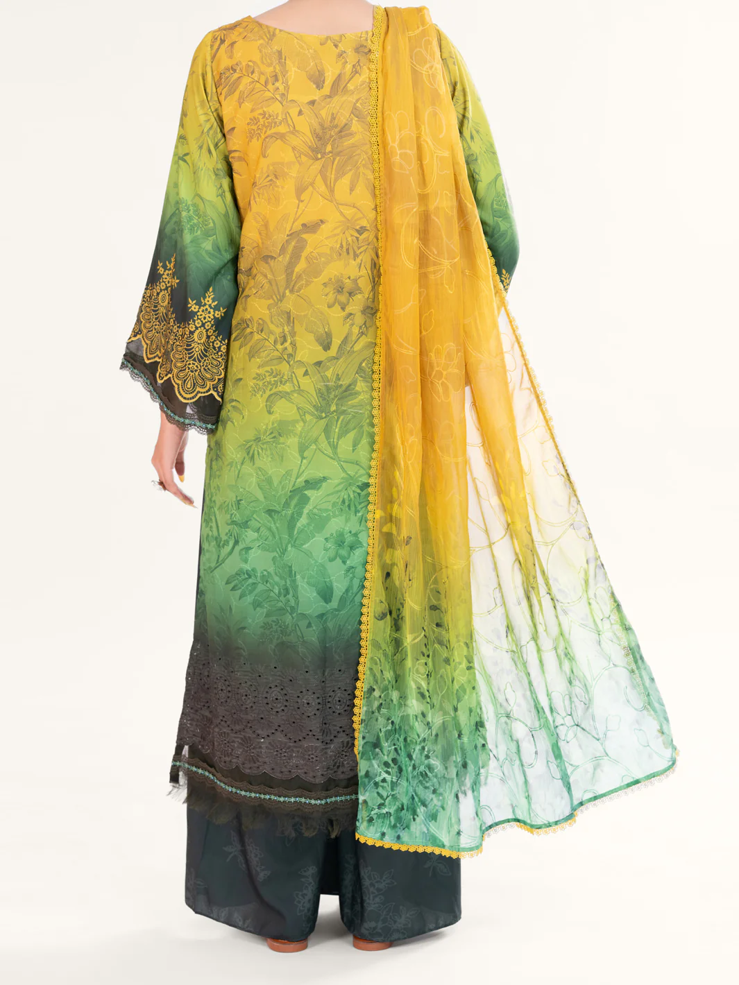 Green Poly-Lawn 3Pc Unstitched - AWP-3PS-796 - Image 2