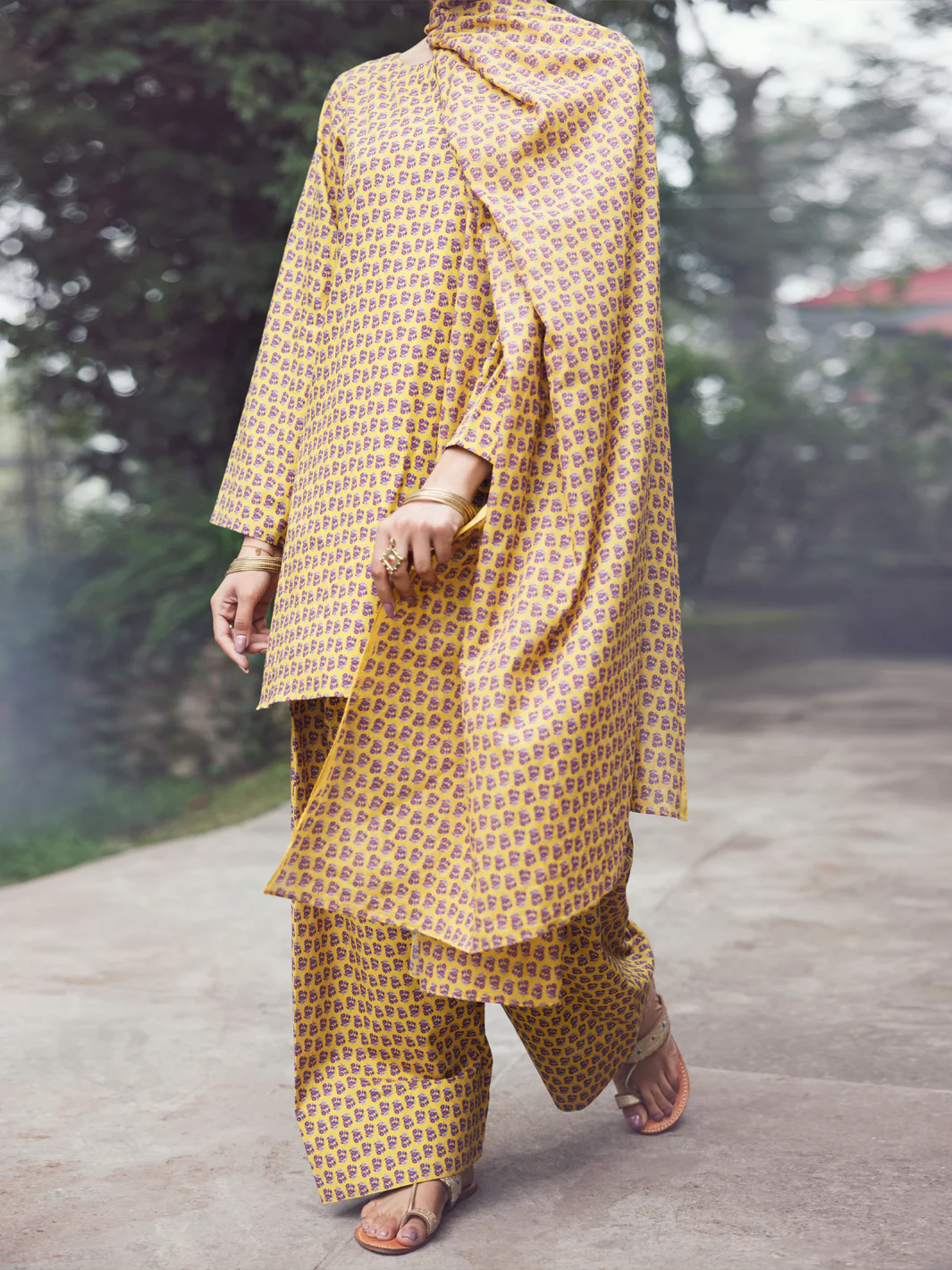 Mustard Cambric 3Pc Stitched - AWP-3PS-857 - Image 2
