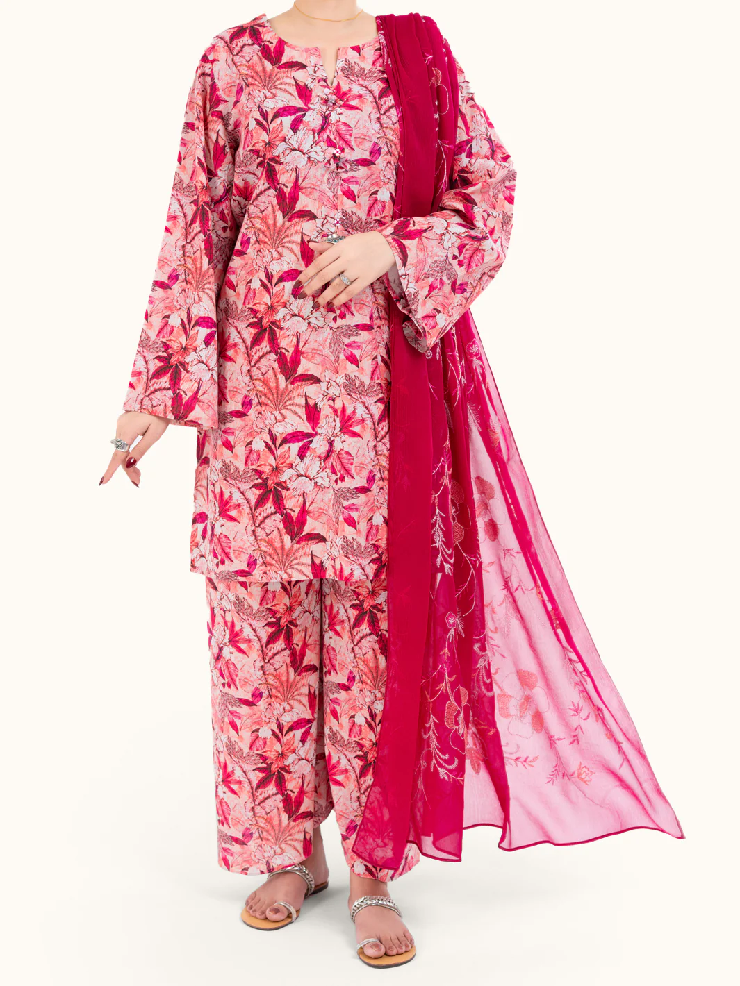 Pink Lawn 3Pc Stitched - AWP-3PS-864 - Image 6