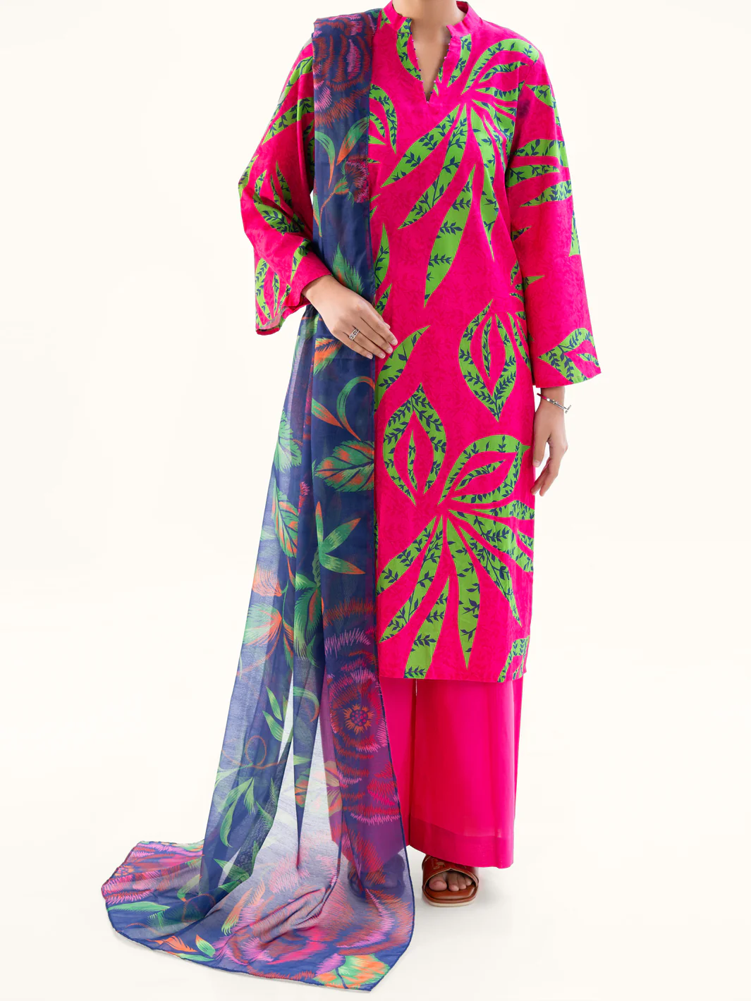 Pink Cambric 3Pc Unstitched - AWP-3PS-871 - Image 6