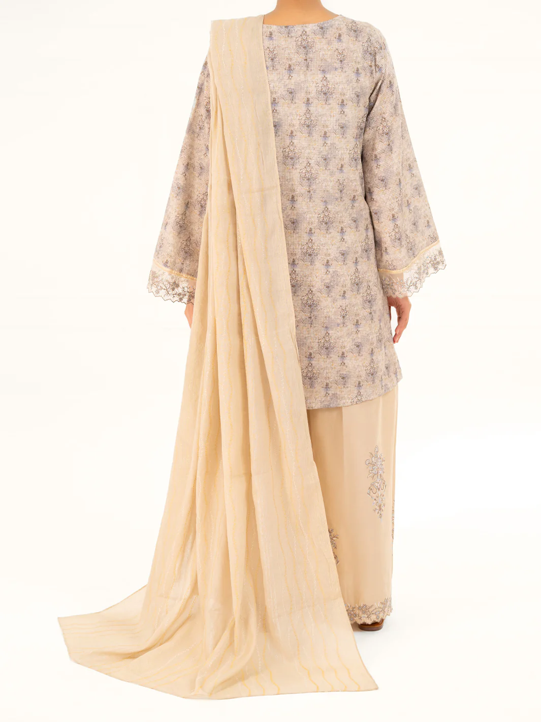 Beige Dobby 3Pc Stitched - AWP-3PS-877 - Image 3