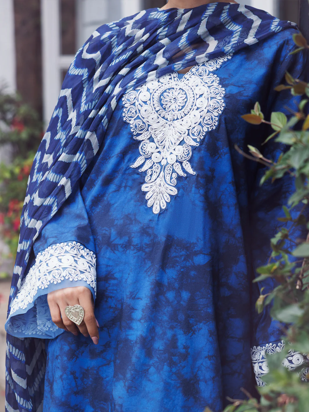 Blue Cambric 3Pc Stitched - AWP-3PS-886 - Image 2