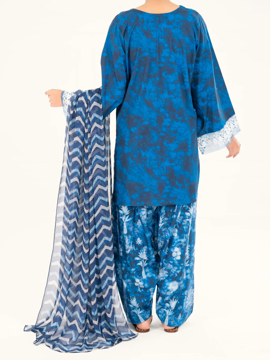 Blue Cambric 3Pc Stitched - AWP-3PS-886 - Image 4
